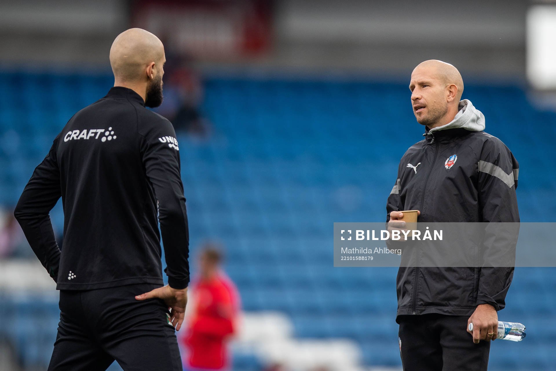 Varbergs Robin Simovic och Helsingborgs tränare Mattias