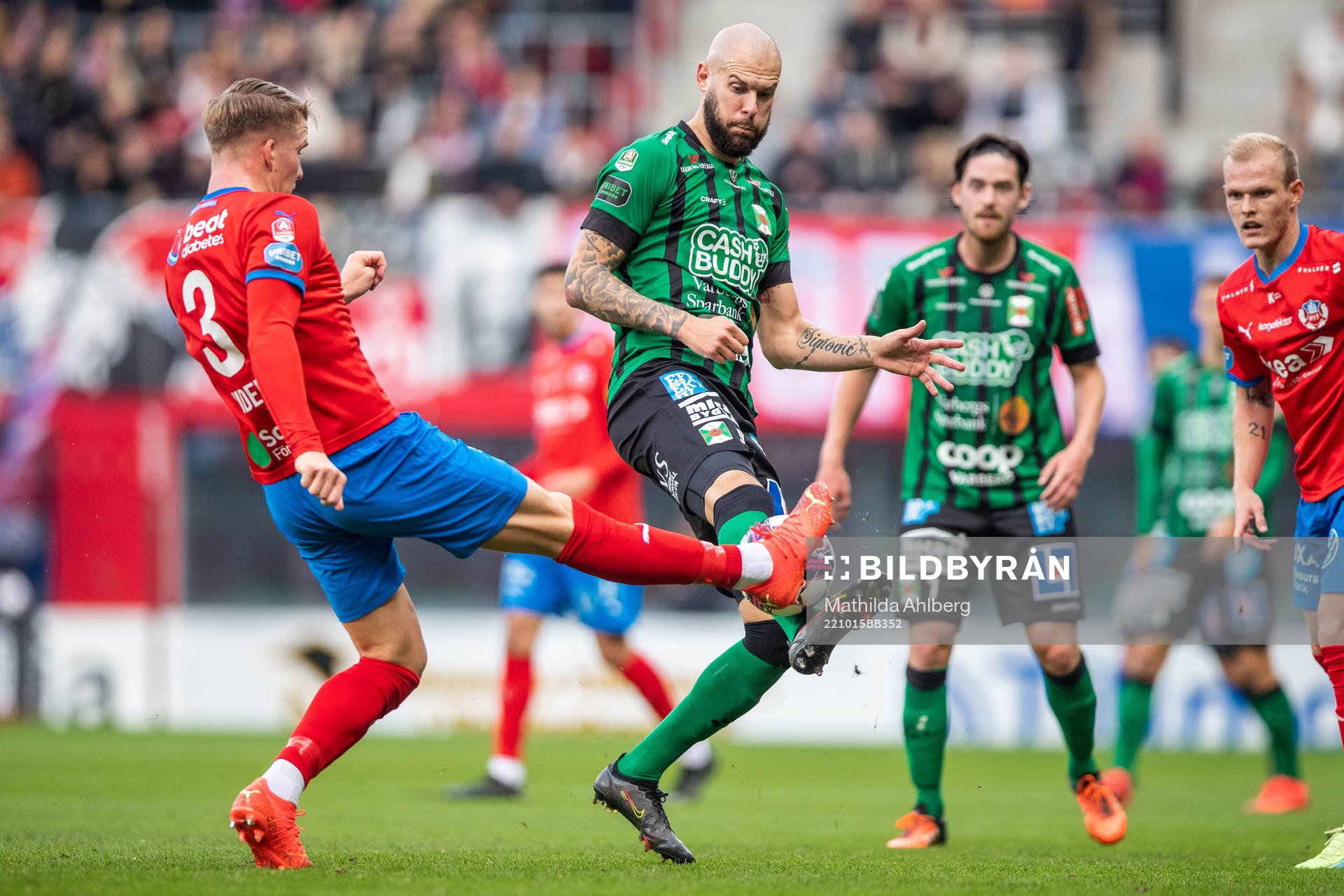 Helsingborgs Casper Widell och Varbergs Robin Simovic