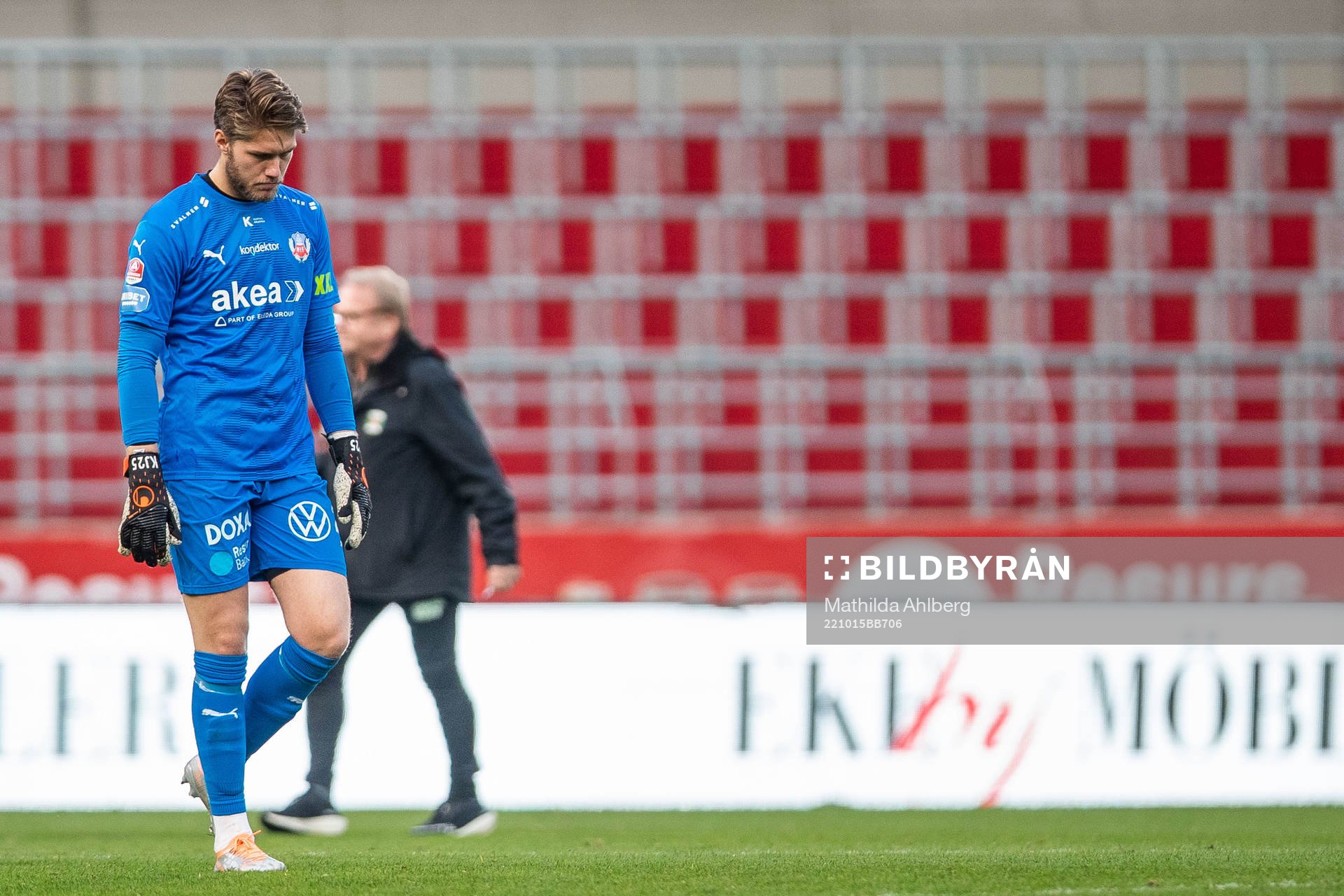 Helsingborgs målvakt Kalle Joelsson deppar