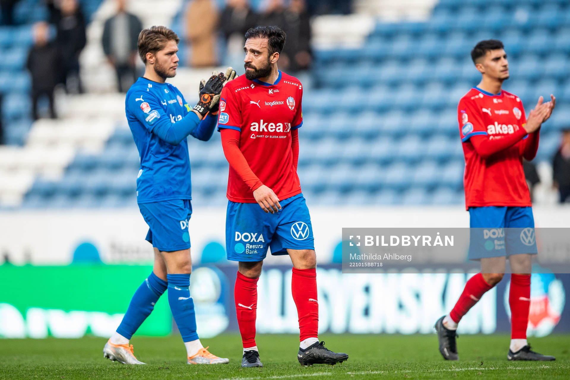 Helsingborgs målvakt Kalle Joelsson och Abdul Rahman