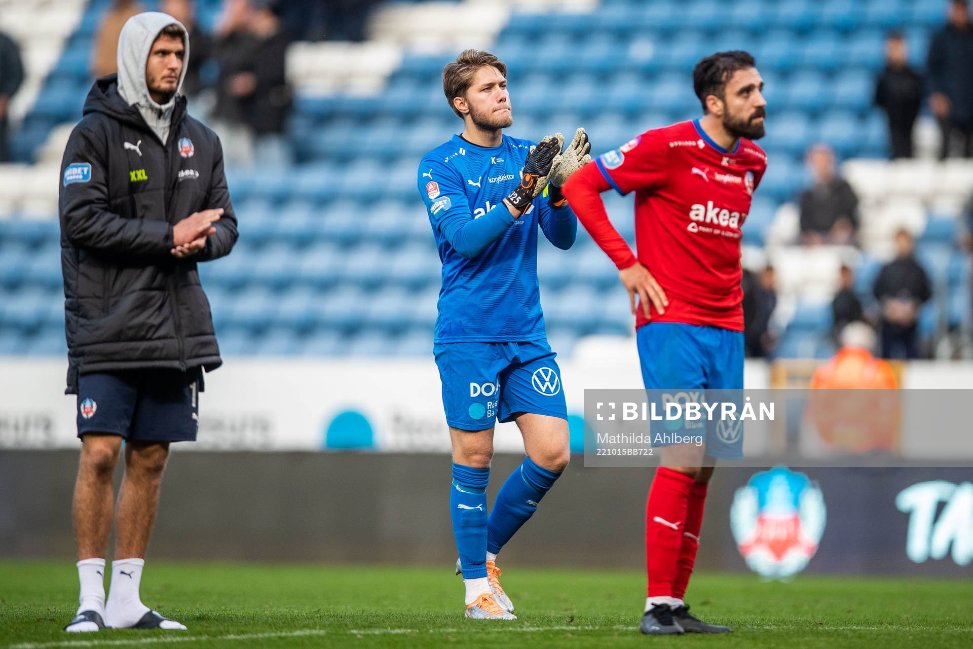 Helsingborgs Wilhelm Loeper, målvakt Kalle Joelsson och