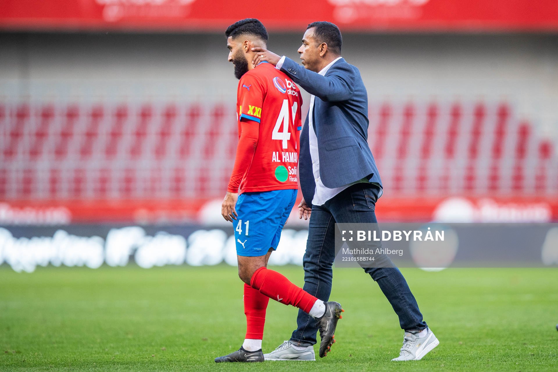 Helsingborgs Amin Al-Hamawi och tränare Alvaro Santos