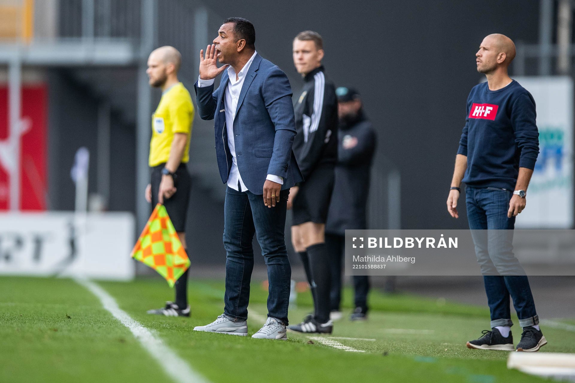 Helsingborgs tränare Alvaro Santos och tränare Mattias