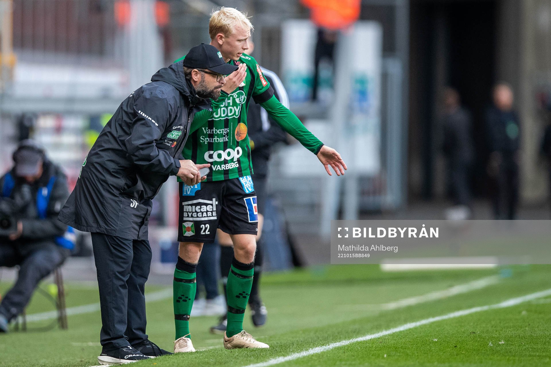 Varbergs tränare Joakim Persson och Andre Boman