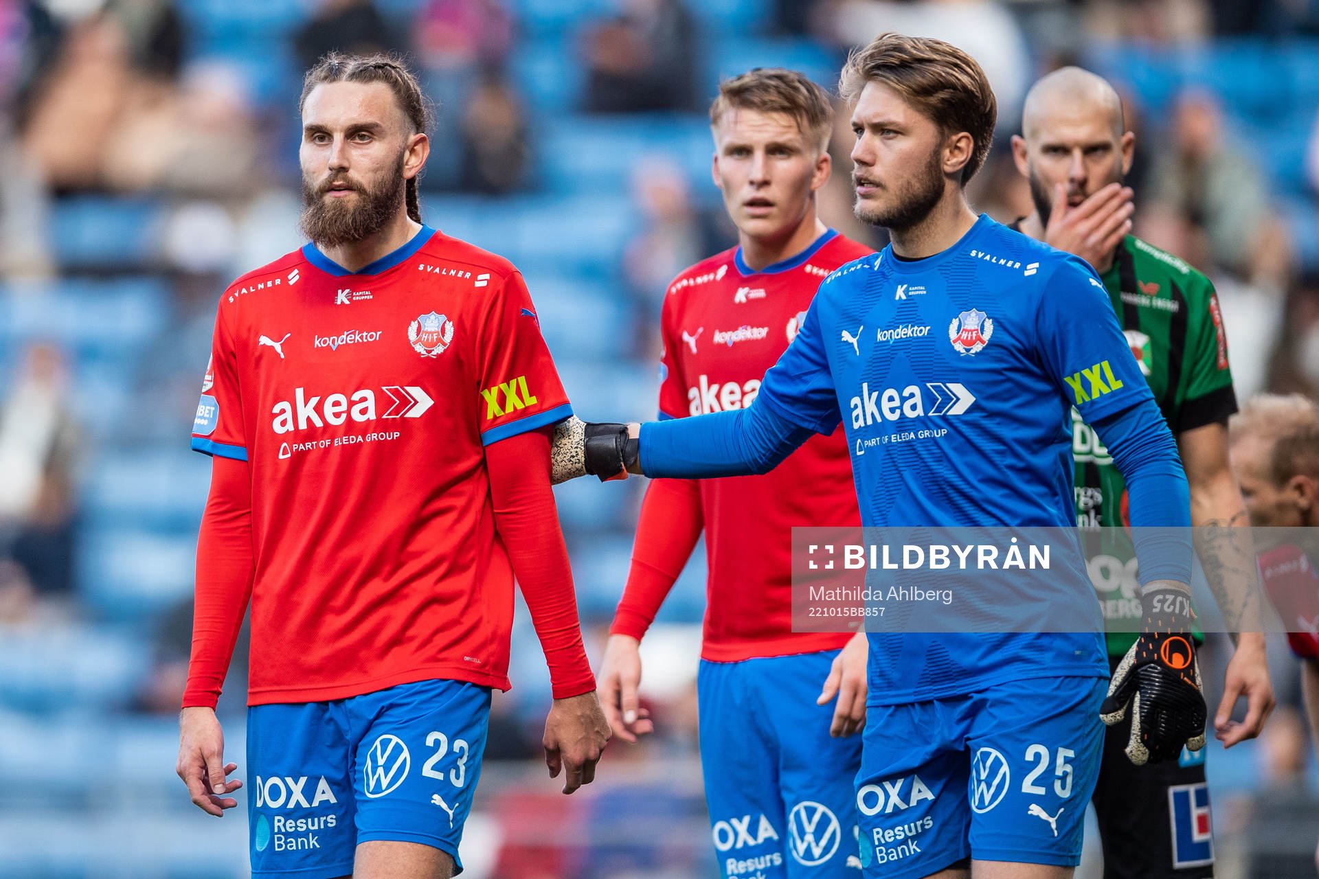 Helsingborgs Ali Suljic och målvakt Kalle Joelsson