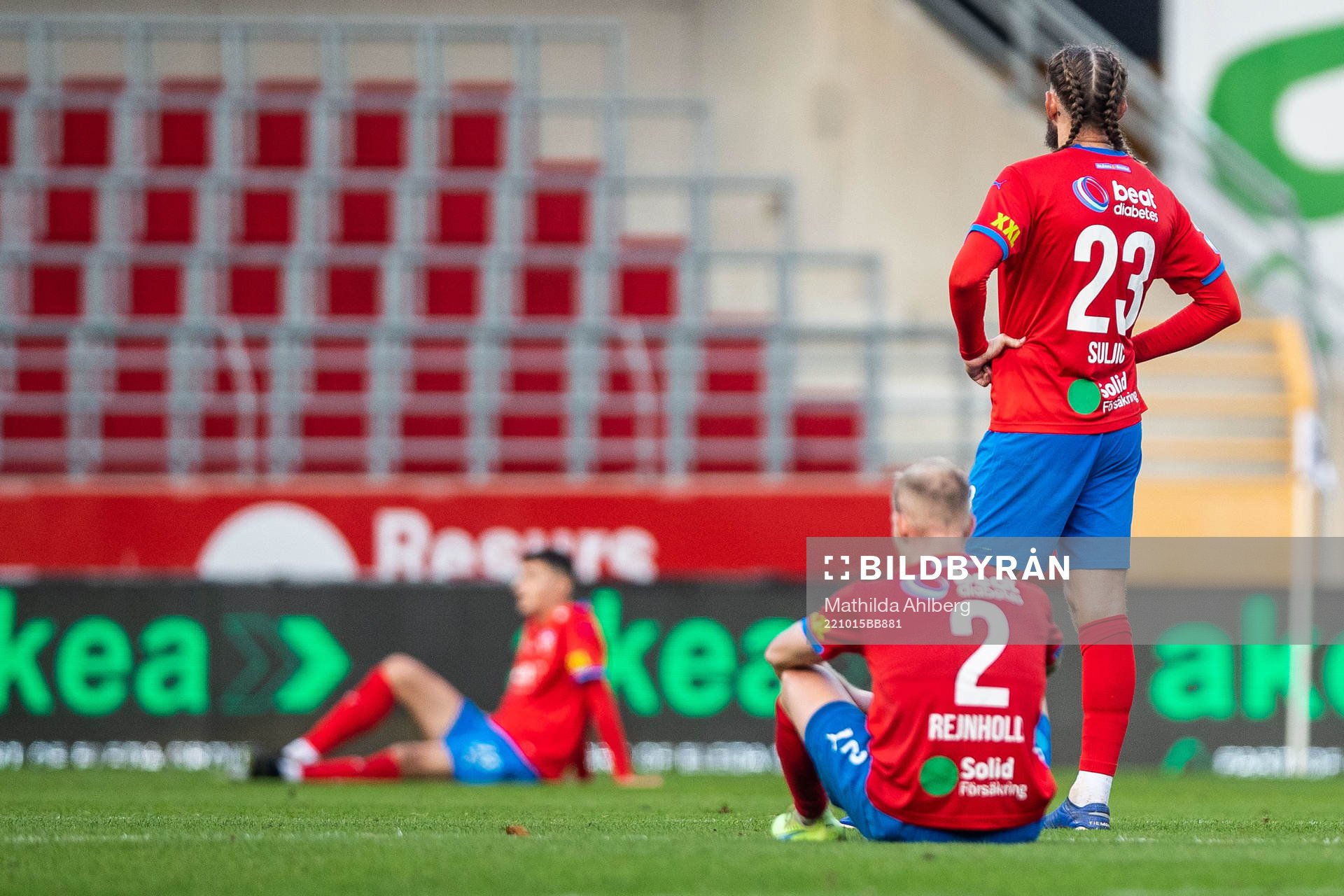 Helsingborgs Philip Rejnhold och Ali Suljic deppar