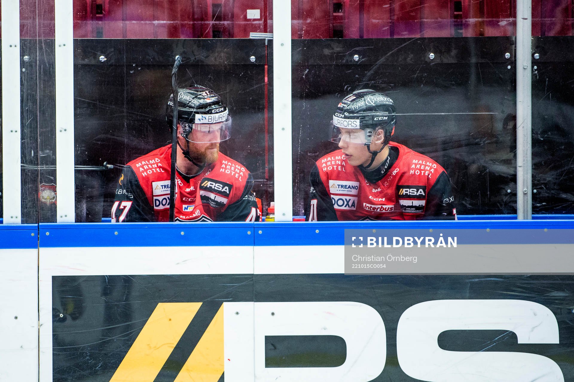 Malmö Redhawks Joakim Ryan och William Von Barnekow i