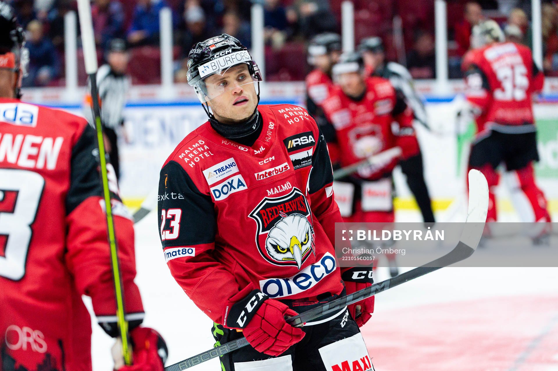 Malmö Redhawks Christoffer Forsberg deppar