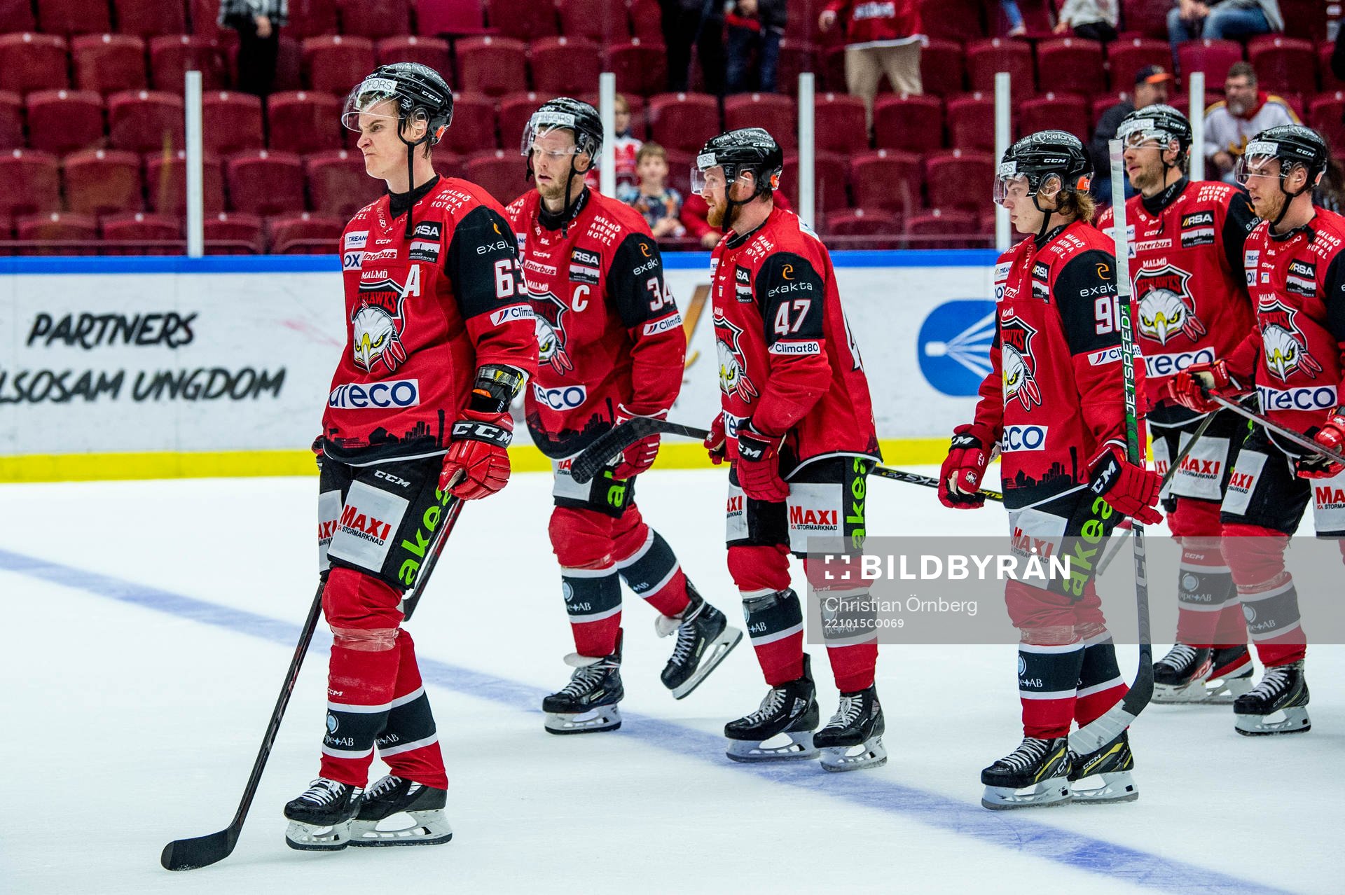 Malmö Redhawks spelare deppar