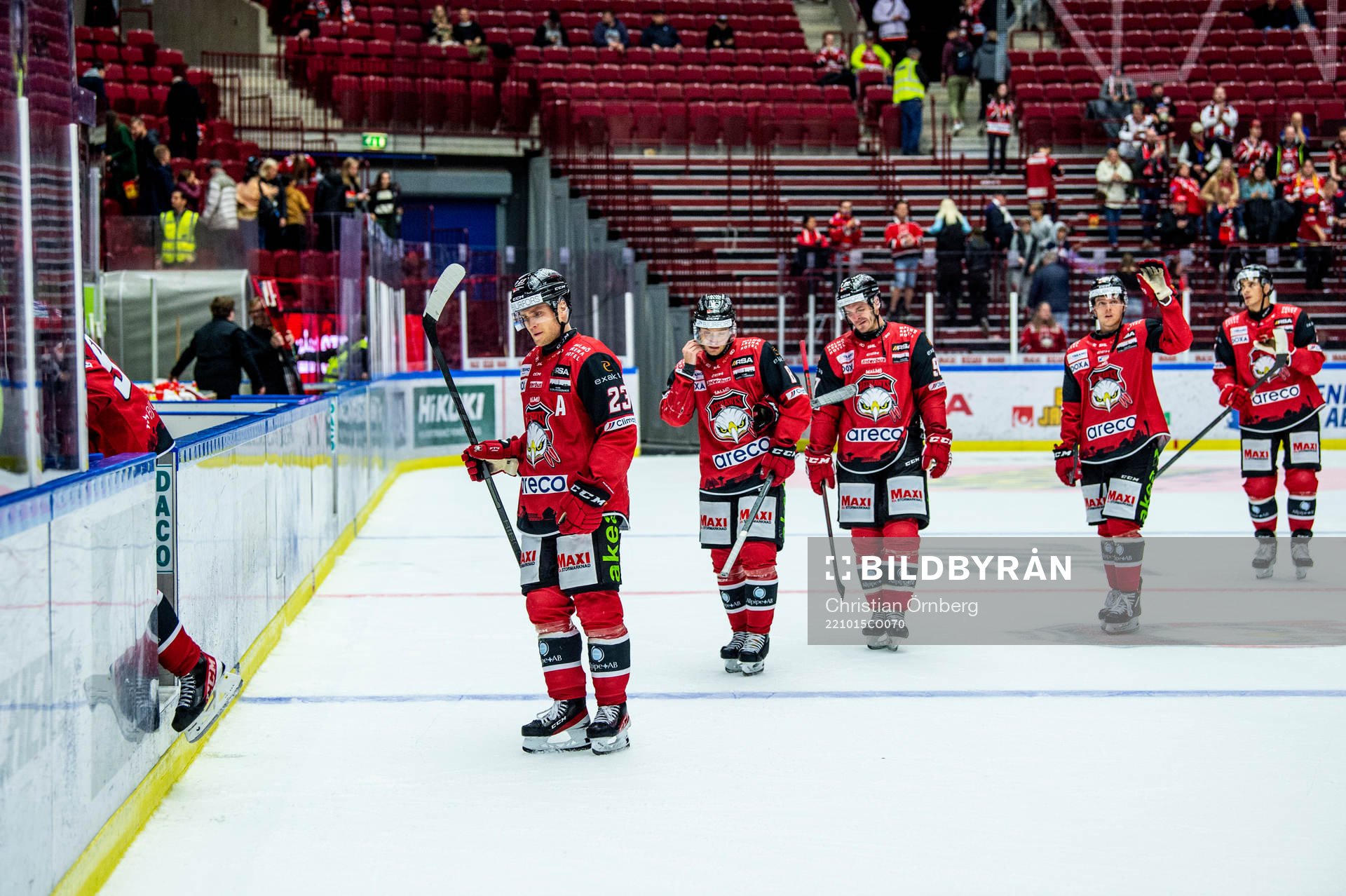 Malmö Redhawks spelare deppar