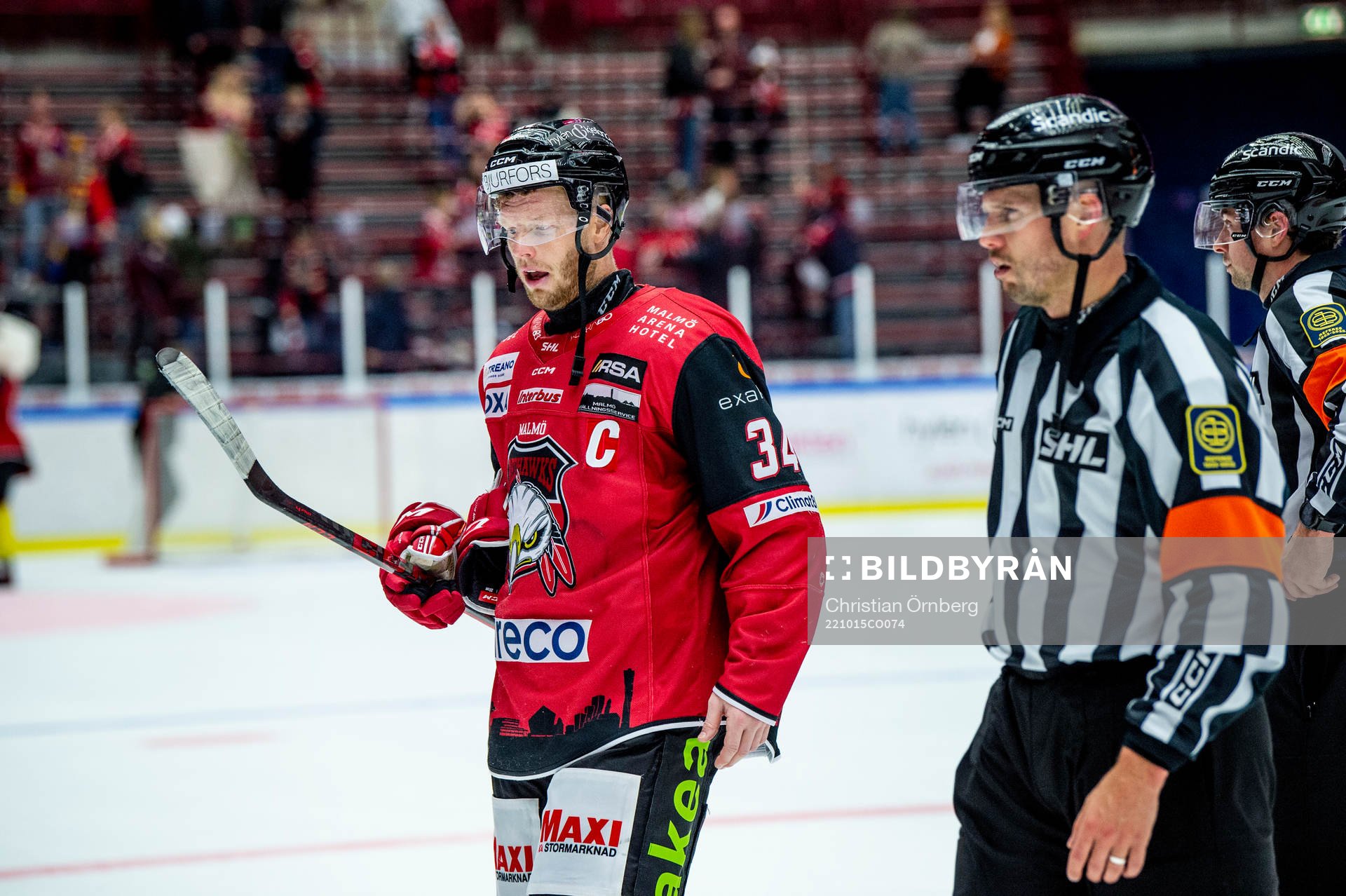 Malmö Redhawks Carl Söderberg deppar