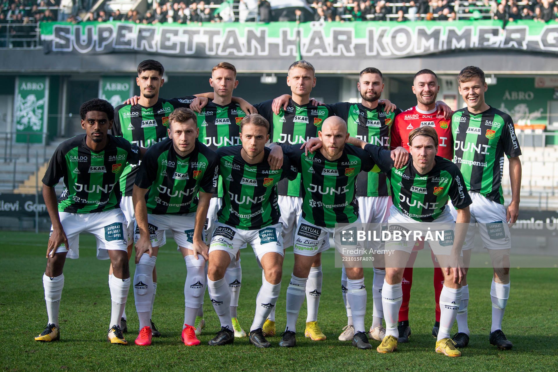 GAIS startelva innan fotbollsmatchen i Ettan södra mellan