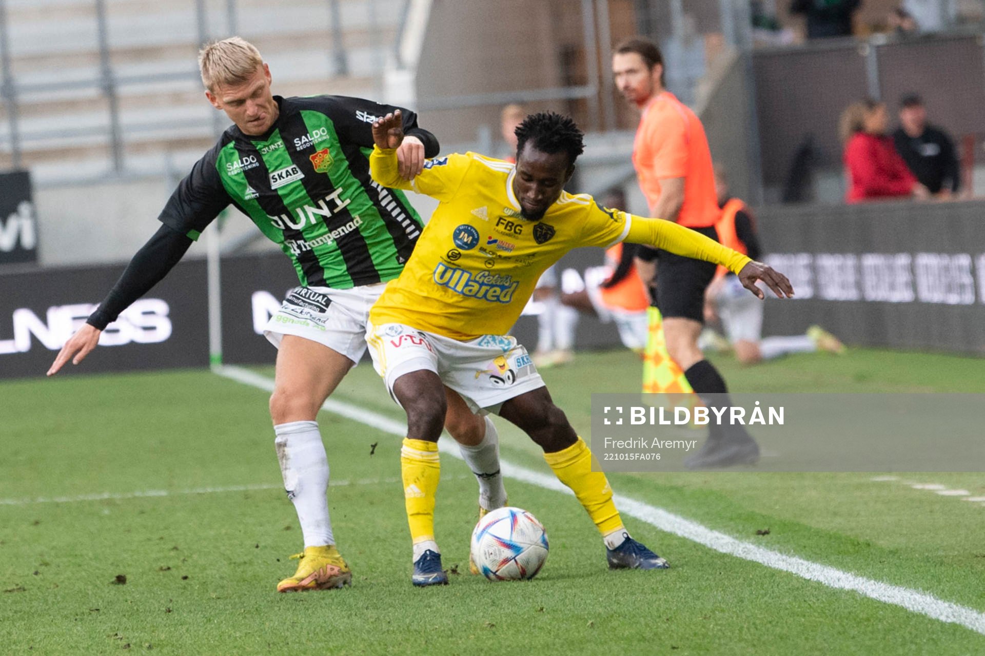 GAIS Joackim Åberg och Falkenbergs Godwin Aguda
