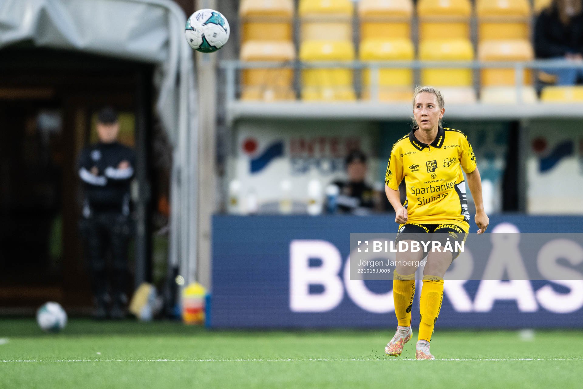 Elfsborgs Cornelia Andersson under kvalmatch 1 till division 1 mellan Elfsborg och Örgryte den 15 oktober 2022 i Borås. 
