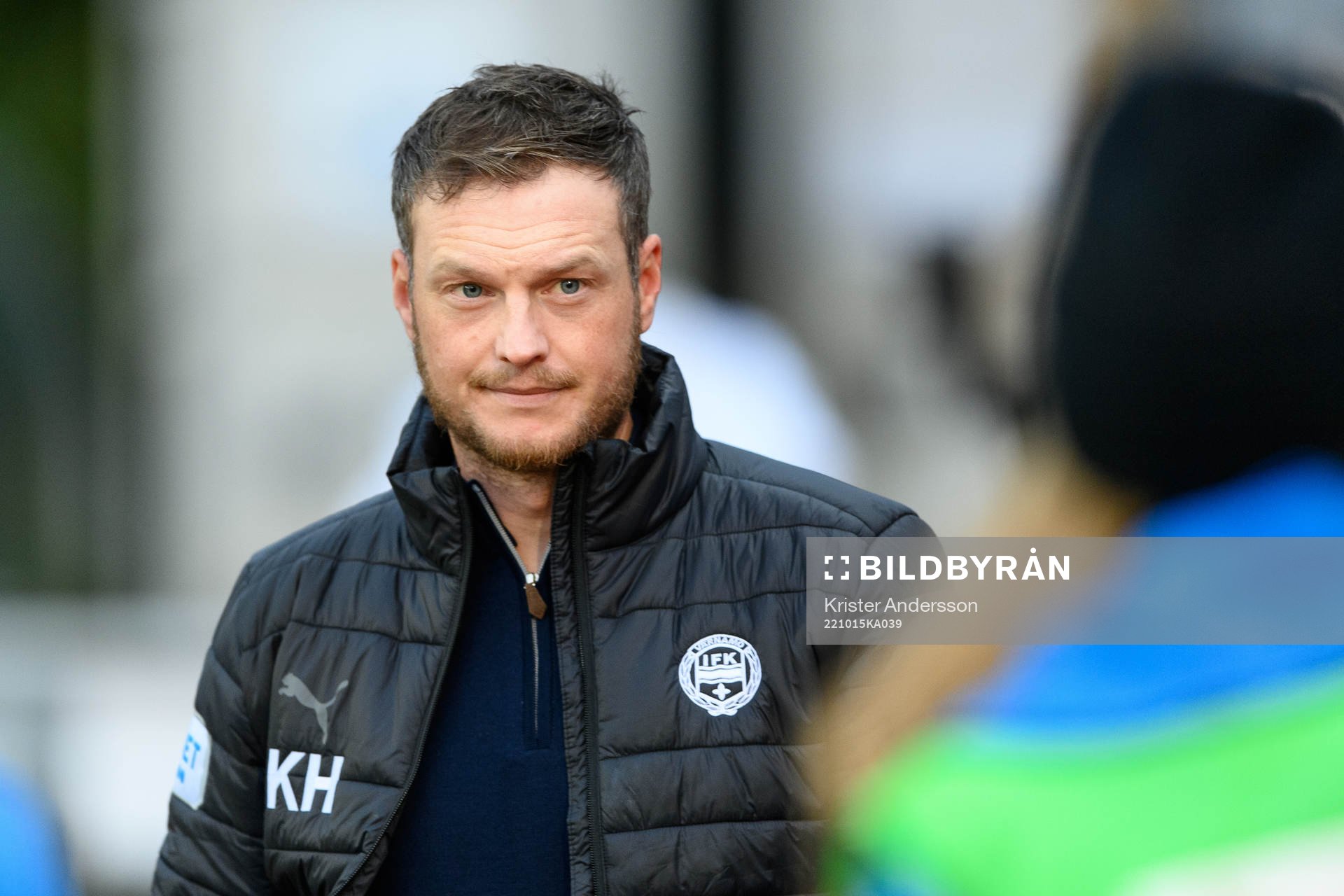 Värnamos tränare Kim Hellberg före fotbollsmatchen i