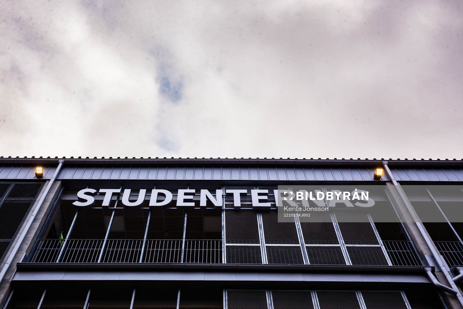 Exteriör av Studenternas  fotbollsmatchen i Allsvenskan