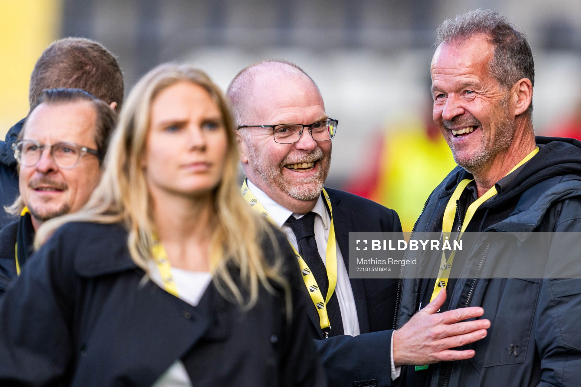Häckens ordförande Anders Billström jublar efter fotbollsmatchen i Allsvenskan mellan Häcken och GIF Sundsvall den 15 oktober 2022 i Göteborg.