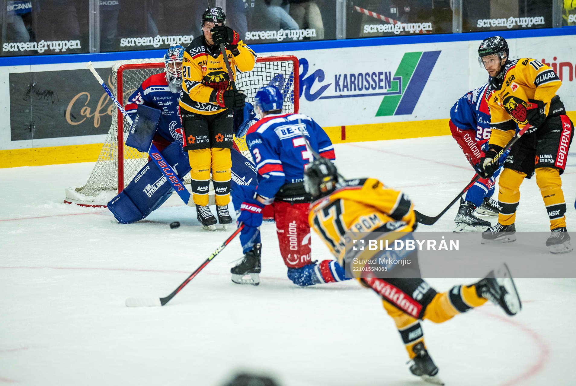 Oskarshamns målvakt Joe Cannata och Luleås Isac