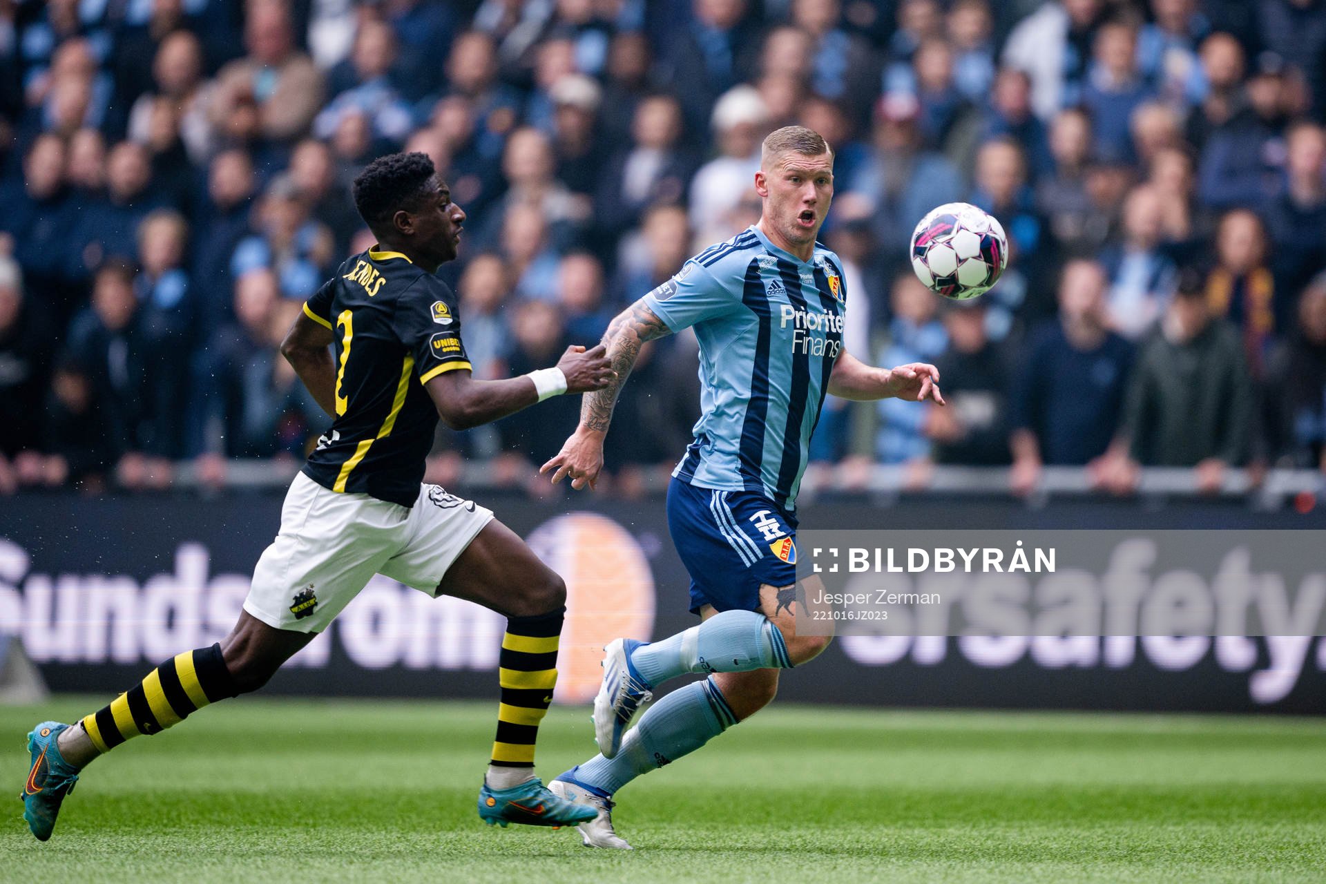 AIKs Josafat Mendes och Djurgårdens Victor Edvardsen