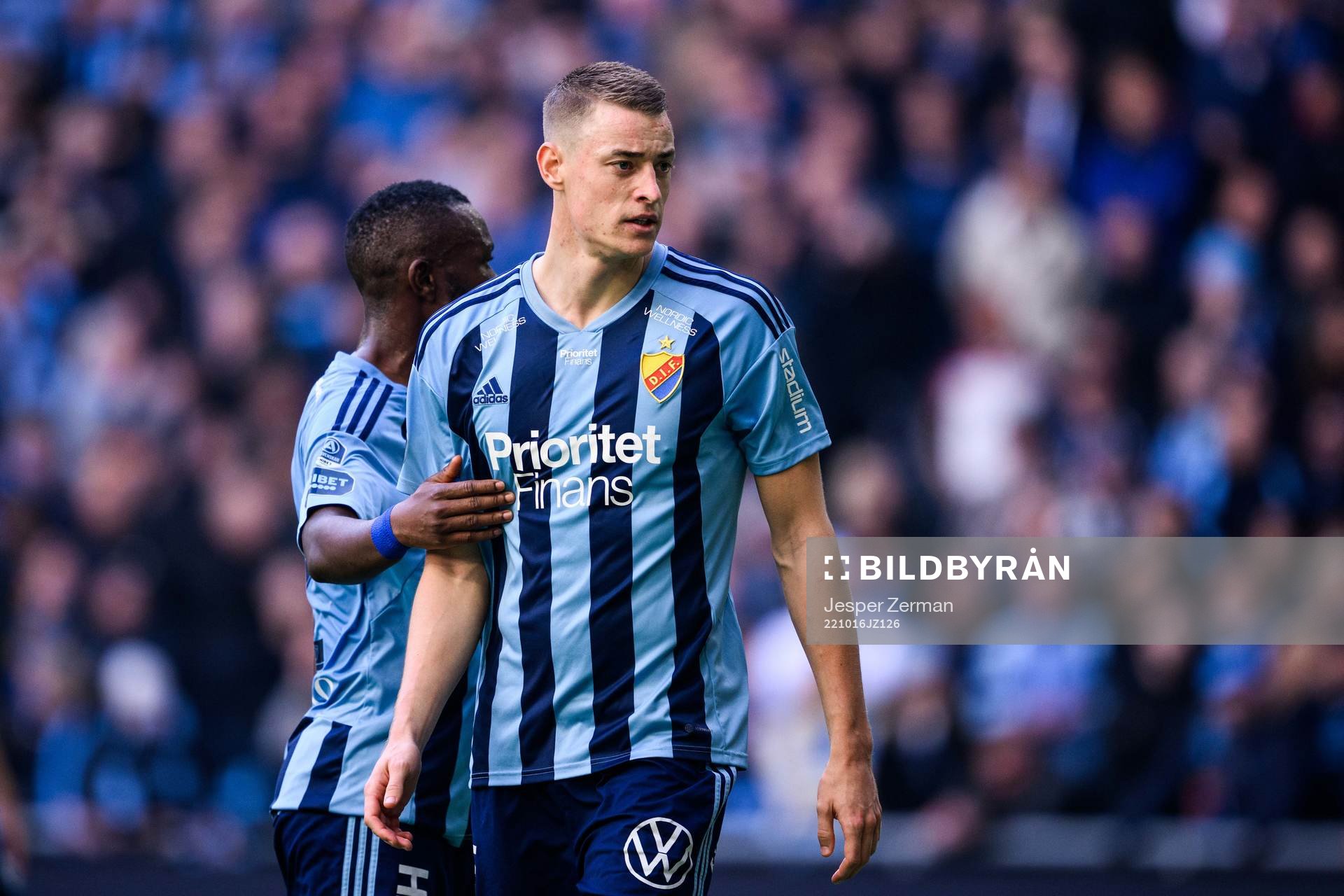 Djurgårdens Emmanuel Justine Rabby Banda och Jesper