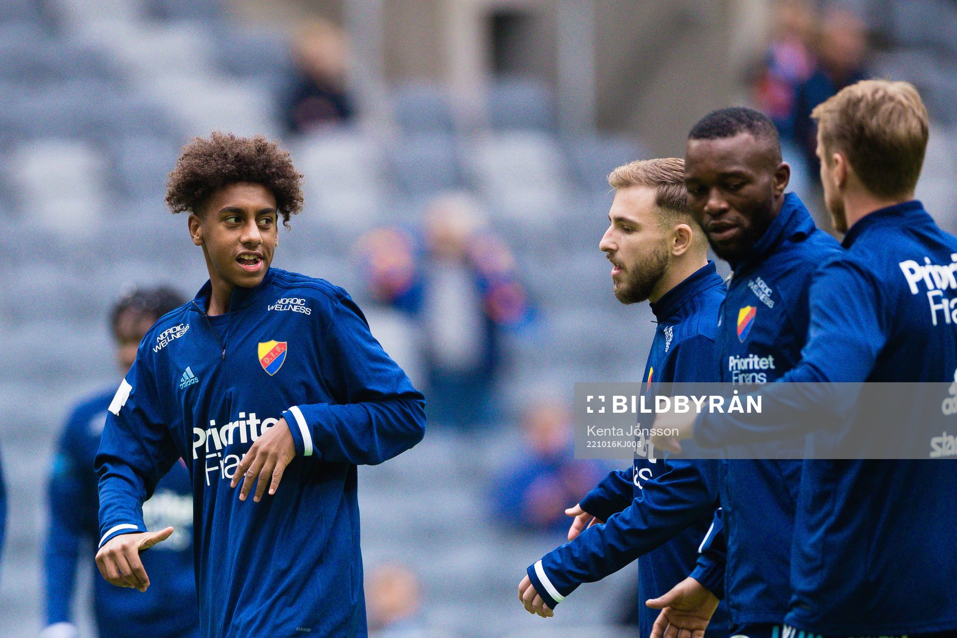 Djurgårdens Isak Alemayehu Mulugeta under fotbollsmatchen i Allsvenskan mellan Djurgården och AIK den 16 oktober 2022 i Stockholm. 
