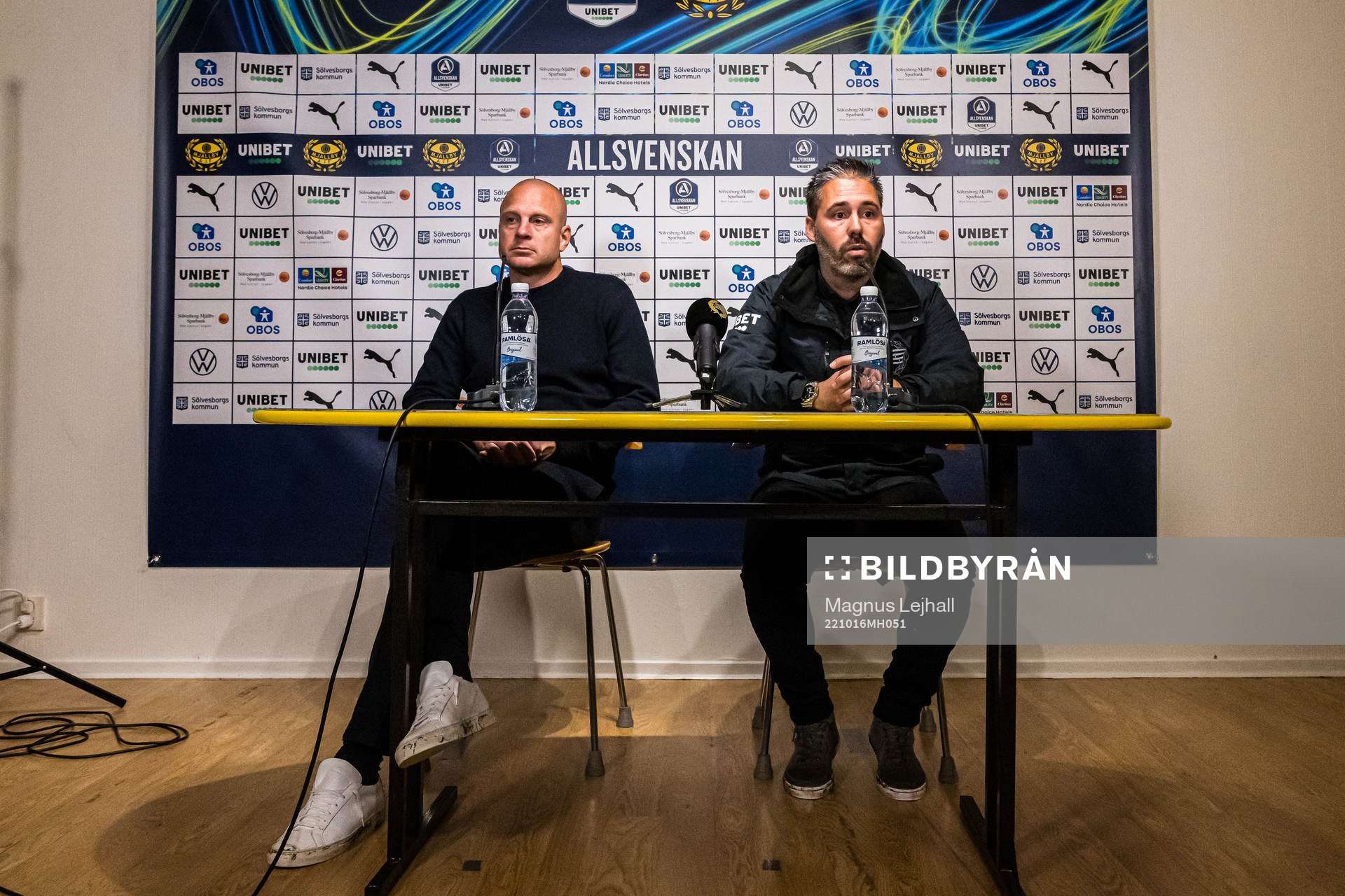 Mjällbys tränare Andreas Brännström och Hammarbys