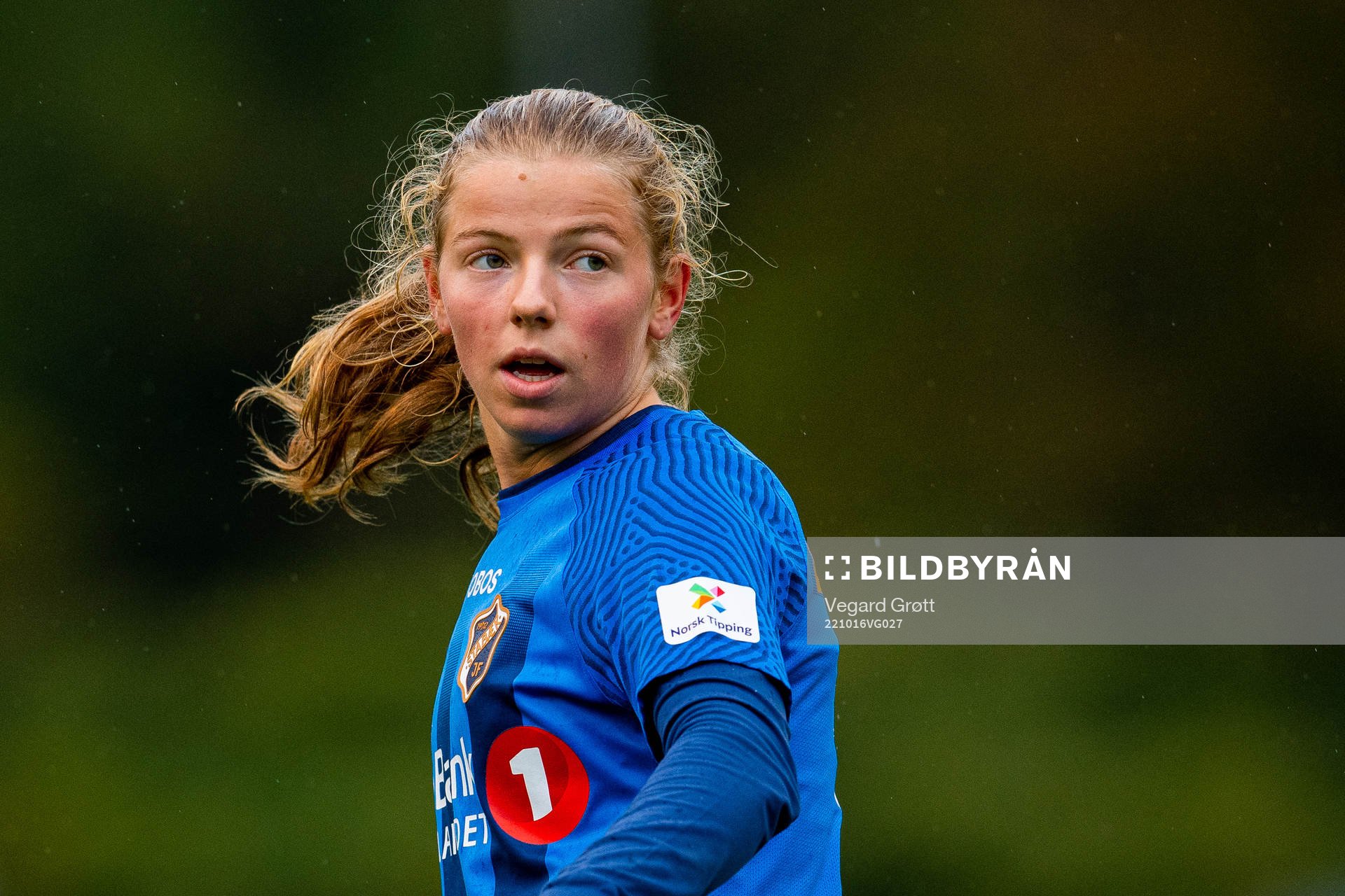 Justine Kvaleng Kielland of Stabæk during the Toppserien football match between Brann and Stabæk on October 16, 2022 in Sandviken.