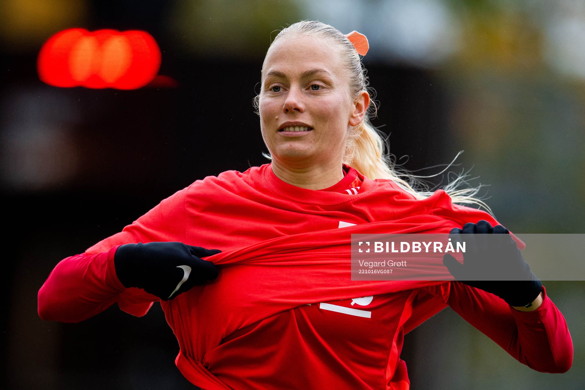 Guro Bergsvand of Brann ahead of the Toppserien football match between Brann and Stabæk on October 16, 2022 in Sandviken.