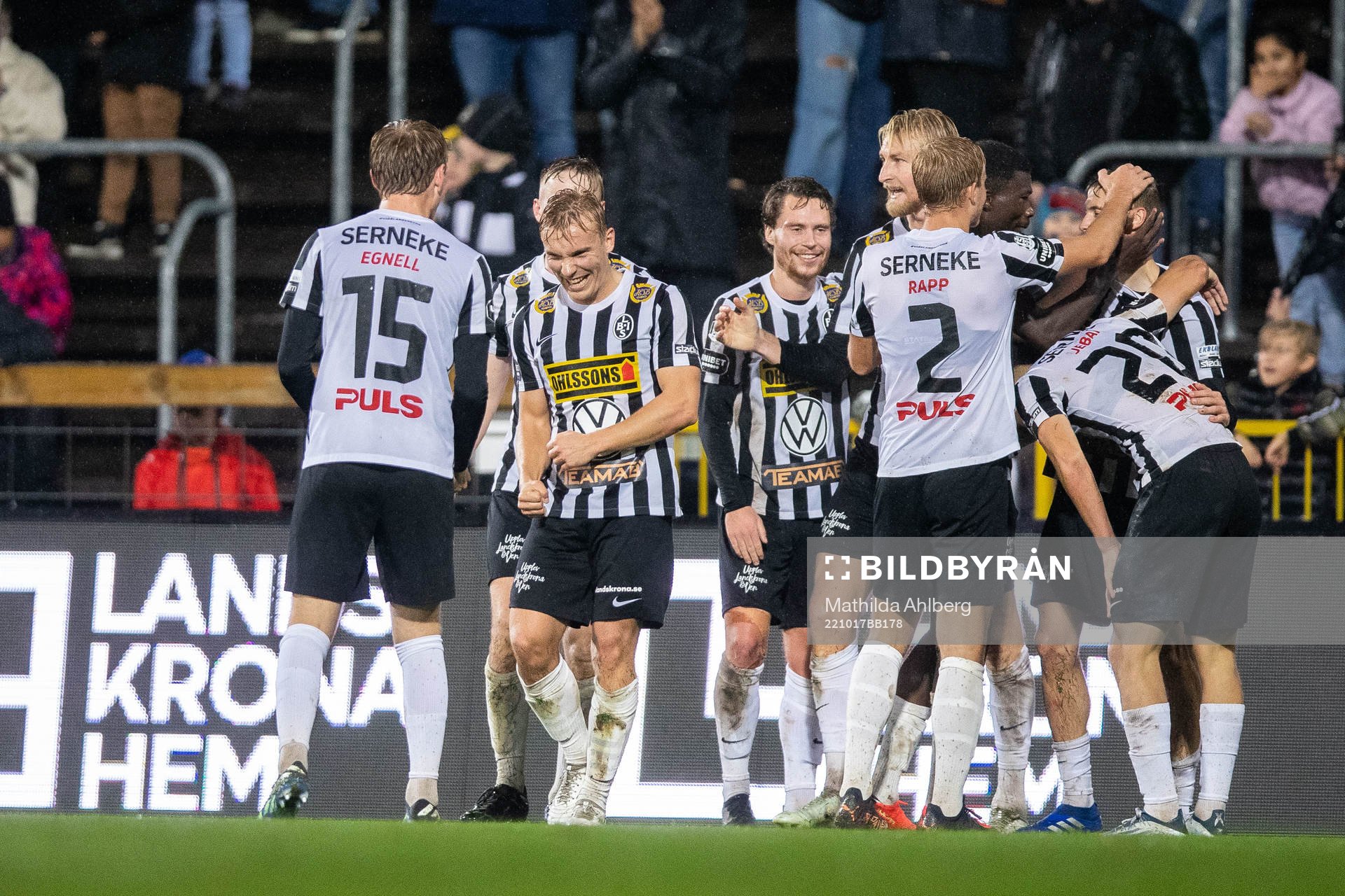 Landskronas spelare jublar