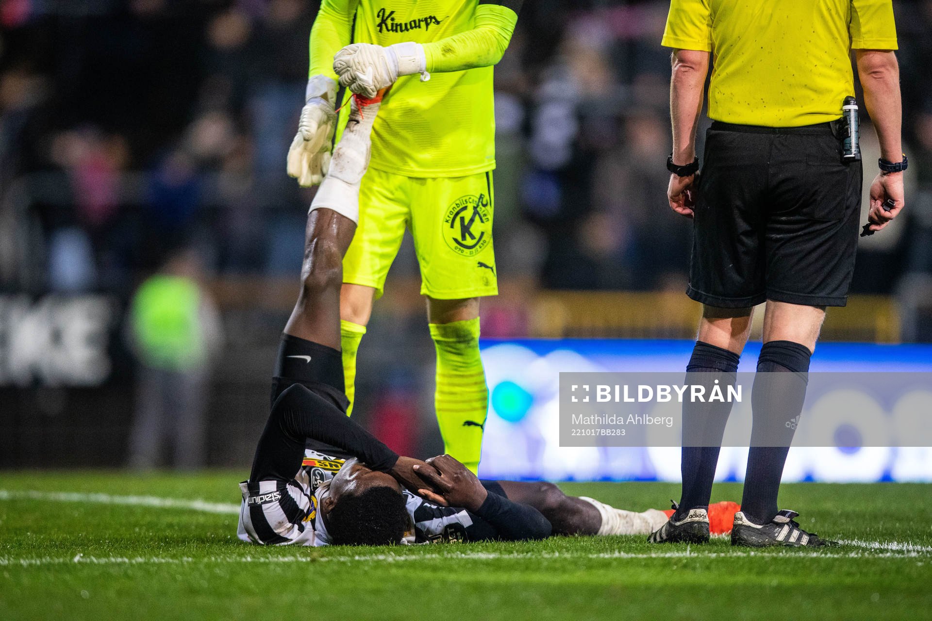 Landskronas Ousmane Diawara har ont