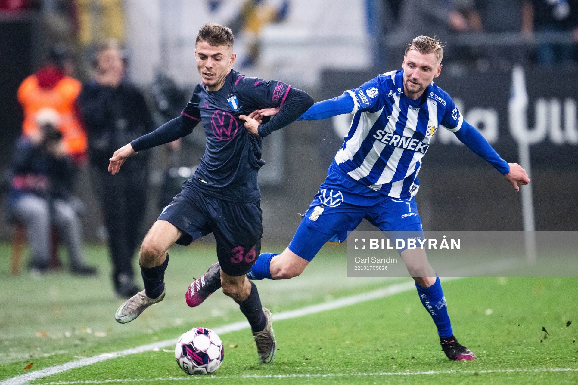 Malmö FFs Patriot Sejdiu och IFK Göteborgs Sebastian