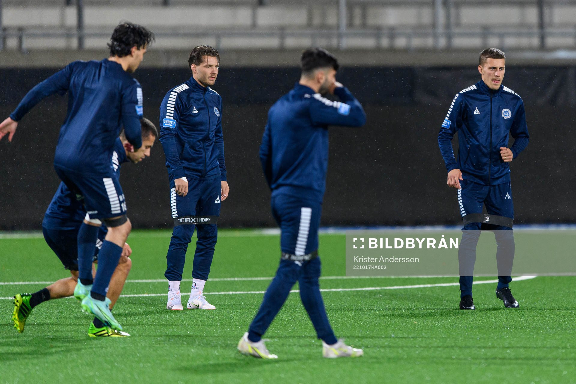 Utsiktens spelare före fotbollsmatchen i Superettan mellan