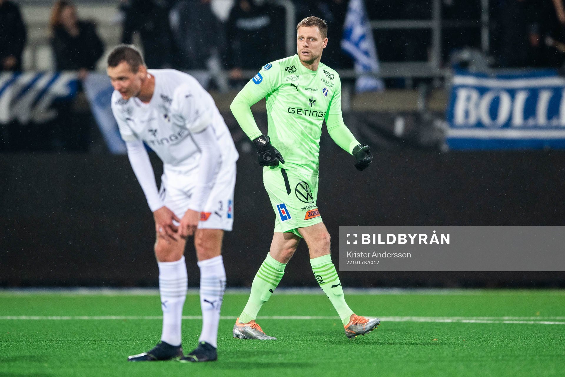 Halmstads målvakt Malkolm Nilsson Säfqvist deppar