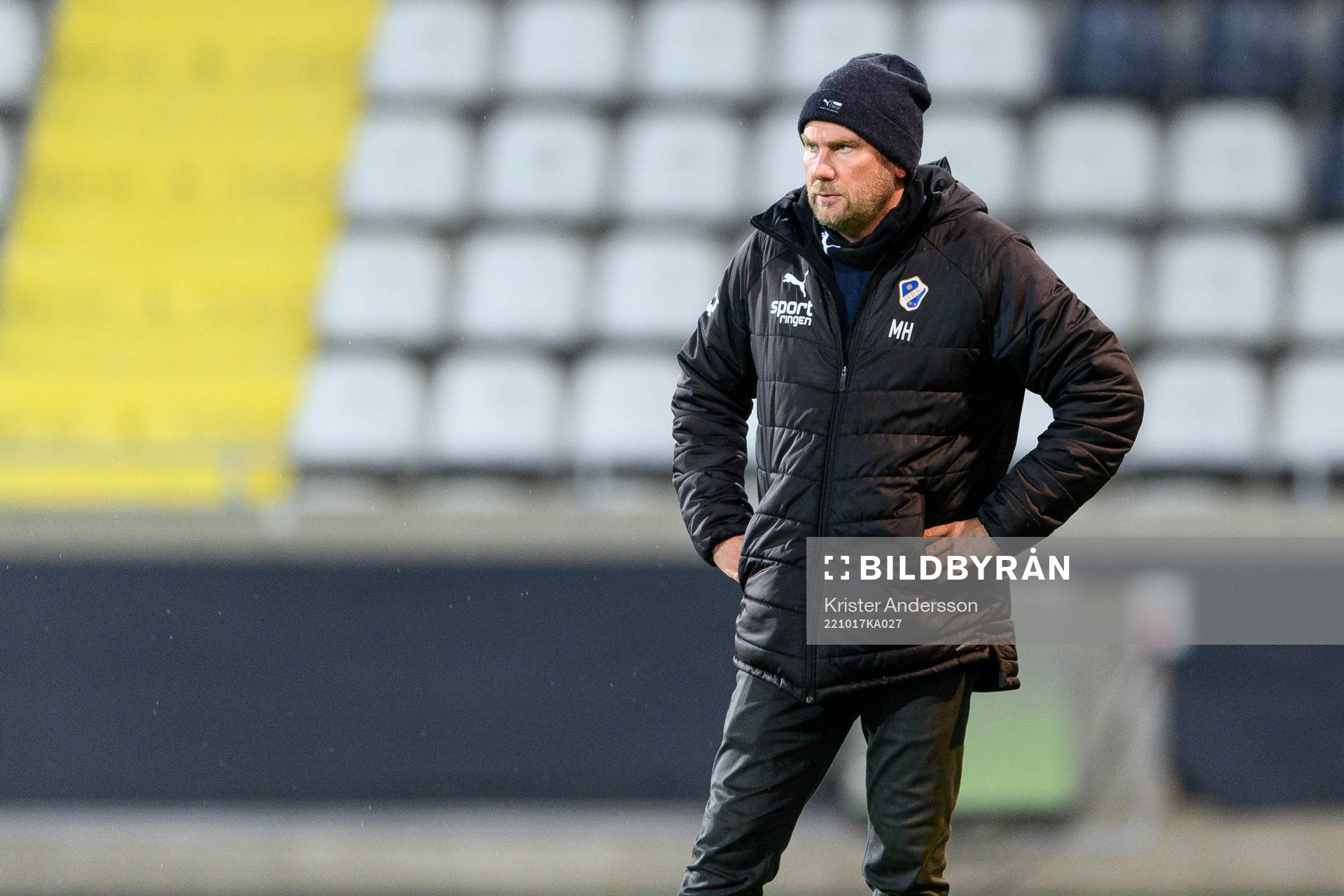 Halmstads tränare Magnus Haglund deppar