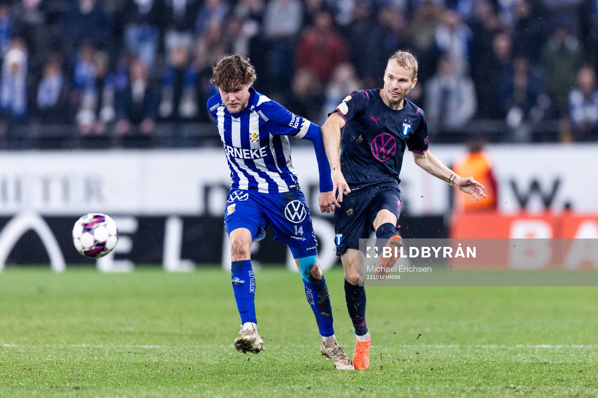 IFK Göteborgs Gustaf Norlin och Malmö FFs Oscar Lewicki