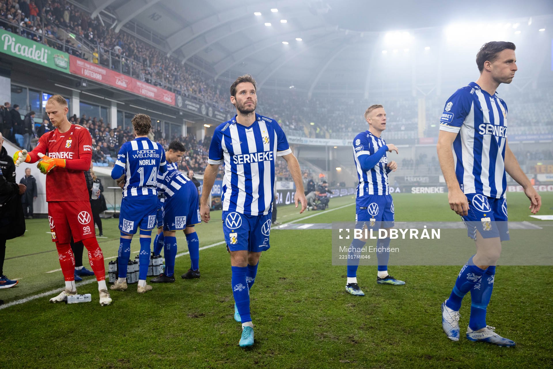 IFK Göteborgs Emil Salomonsson innan fotbollsmatchen i