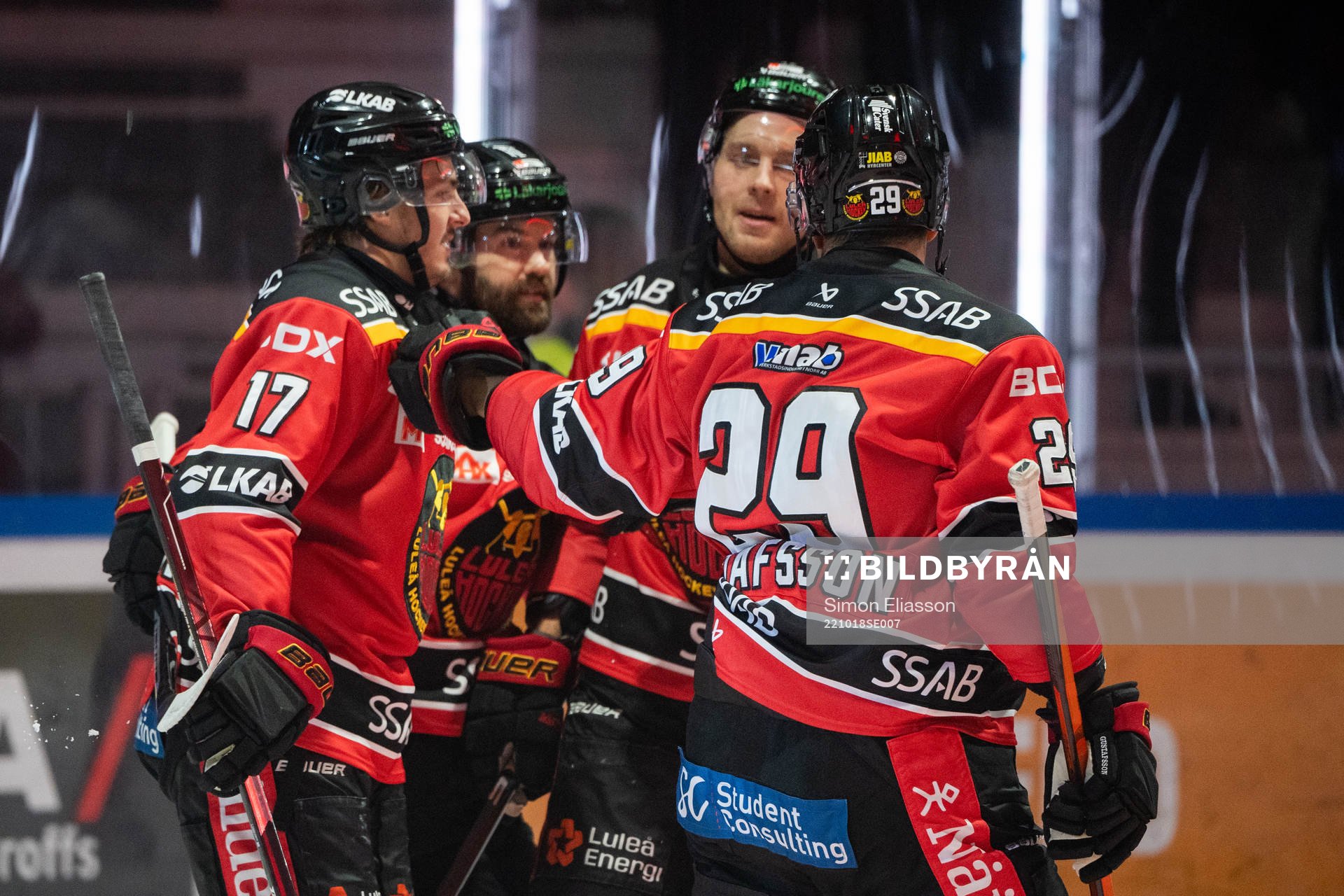 Luleås spelare jublar
