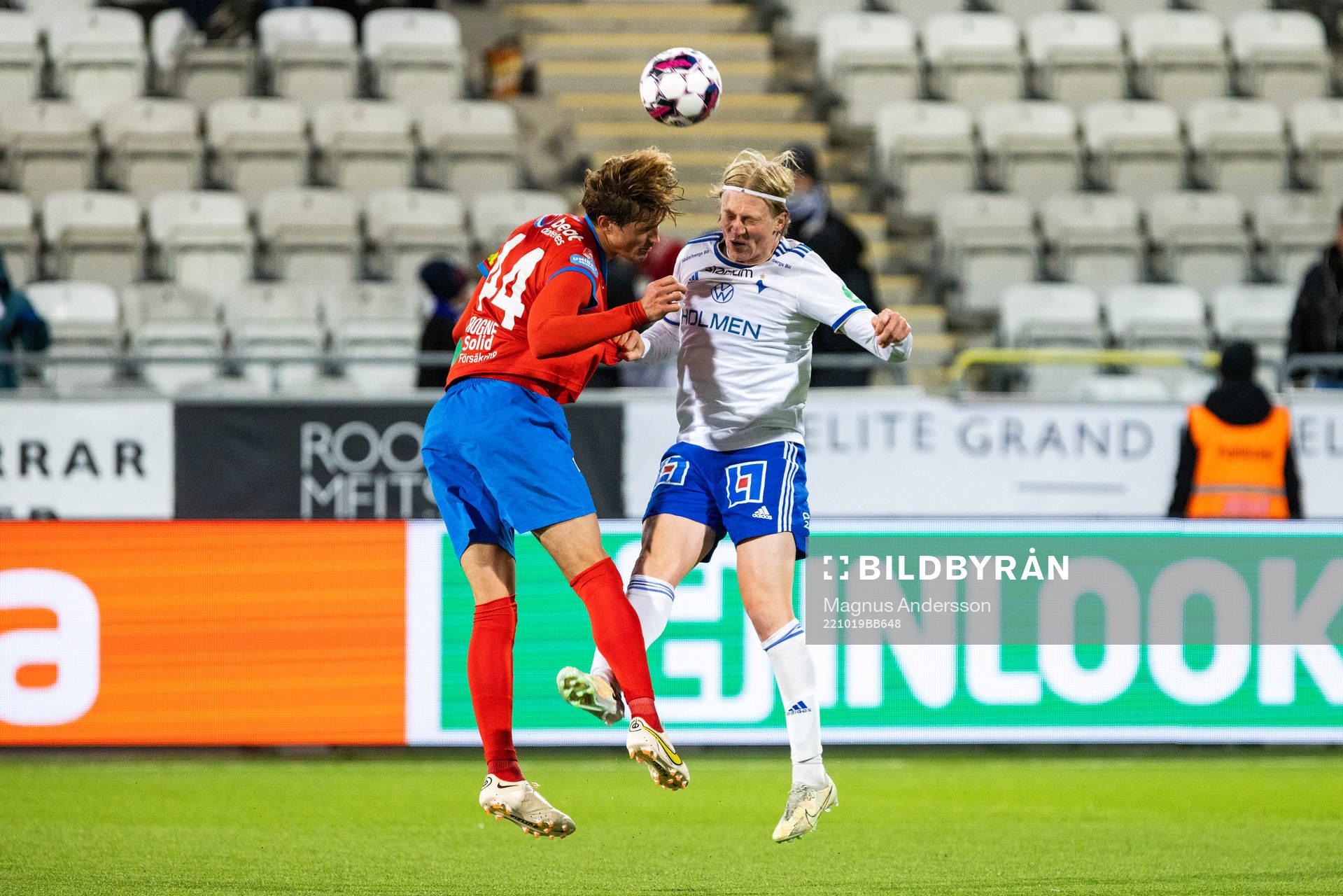 Helsingborgs Thomas Rogne och IFK Norrköpings Daniel Fritz