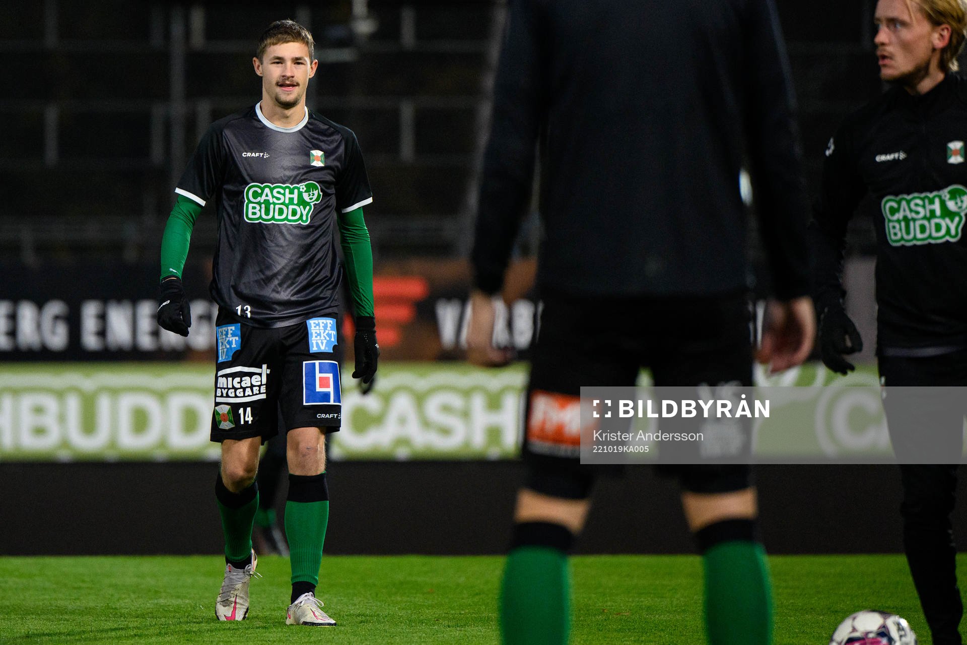 Varbergs Oliver Alfonsi före fotbollsmatchen i Allsvenskan
