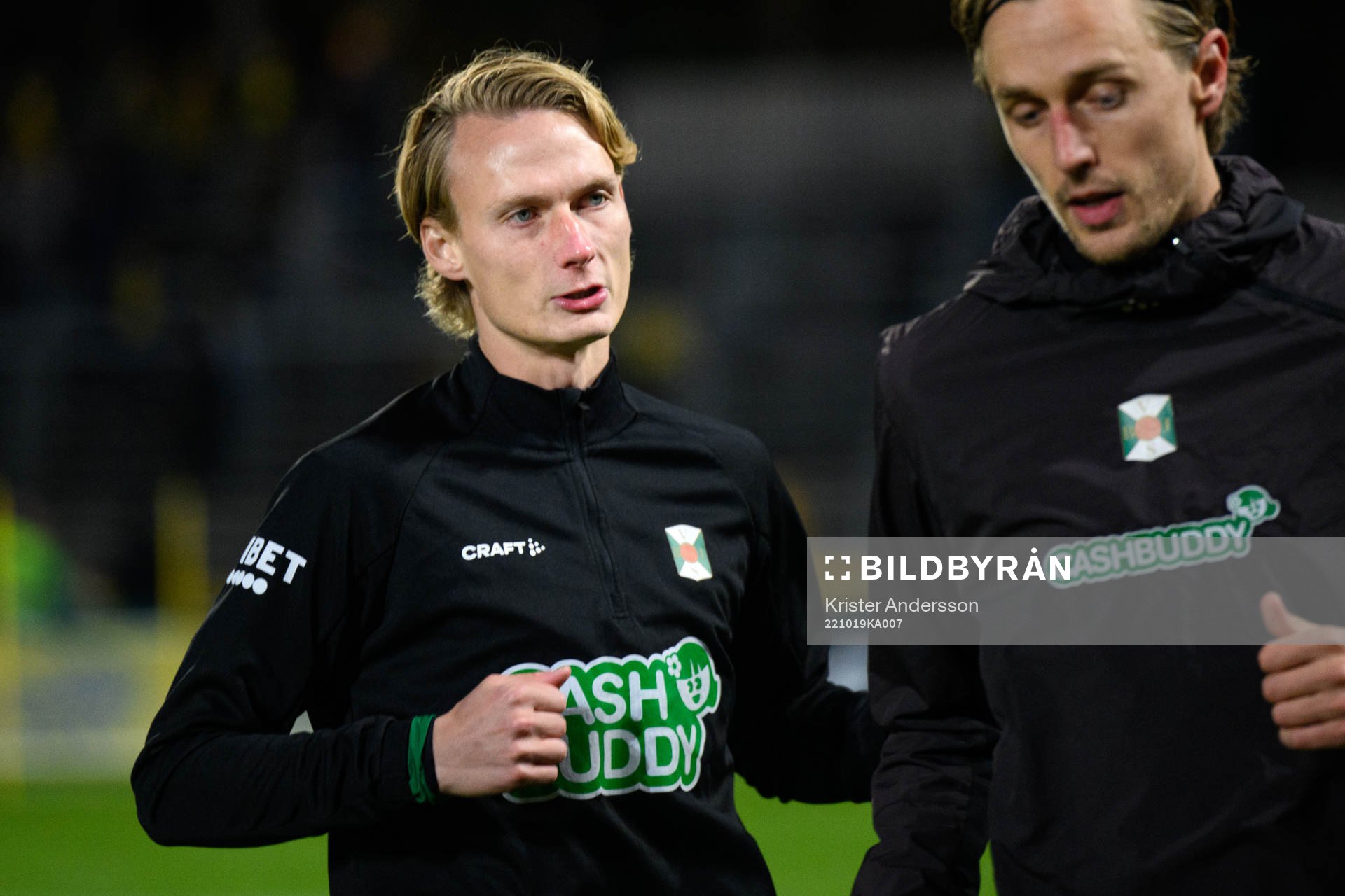 Varbergs Alexander Johansson före fotbollsmatchen i