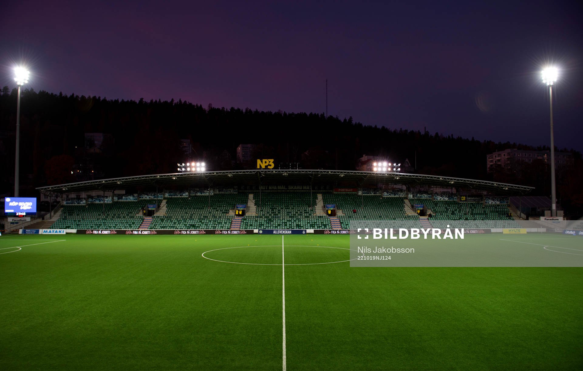 NP3 arena innan fotbollsmatchen i Allsvenskan mellan GIF