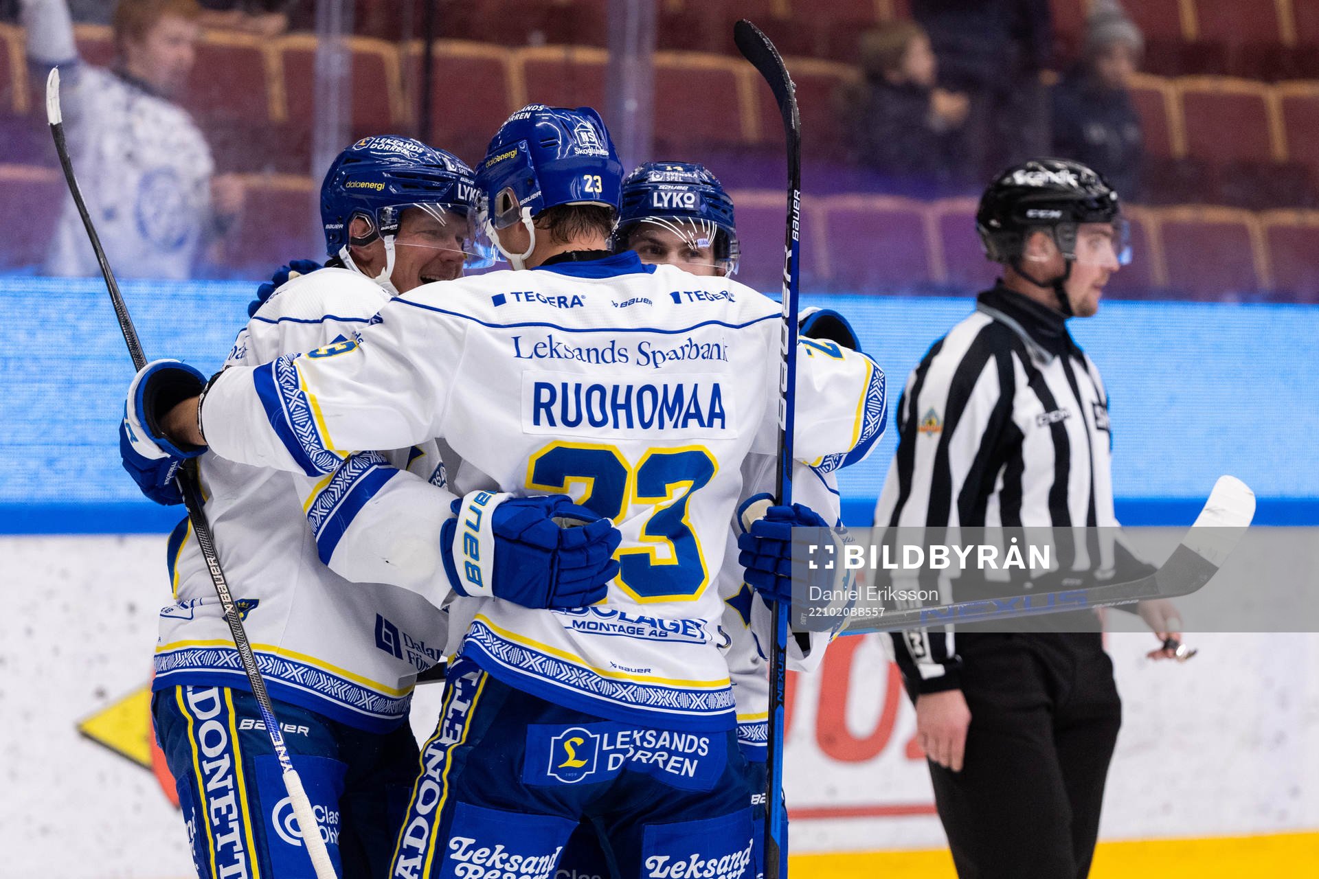 Leksands Patrik Zackrisson, Mikael Ruohomaa, Oskar Lang