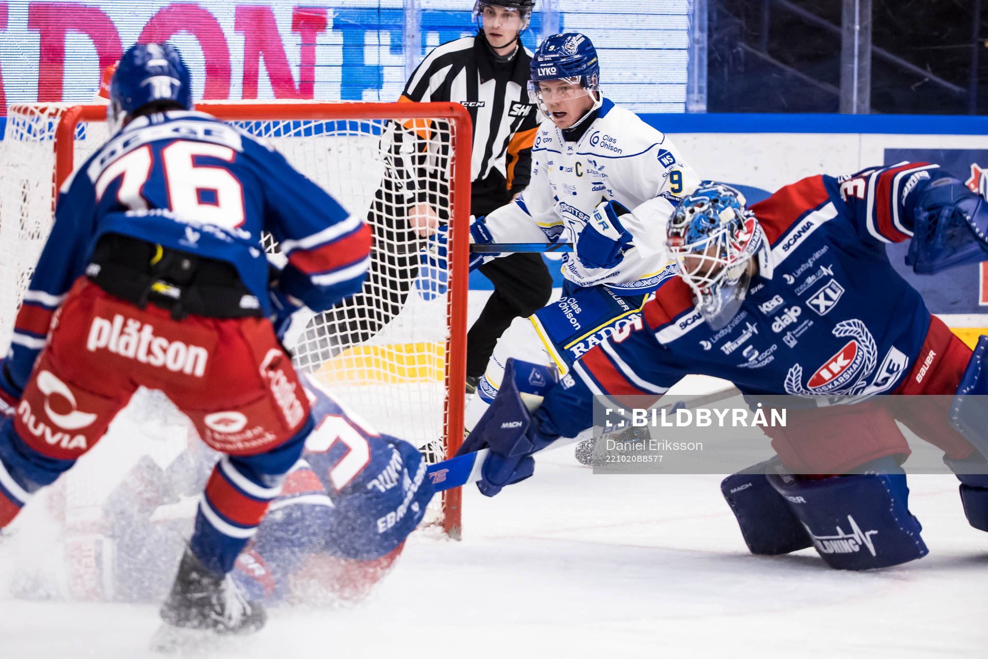 Leksands Patrik Zackrisson gör 2-1 bakom Oskarshamns