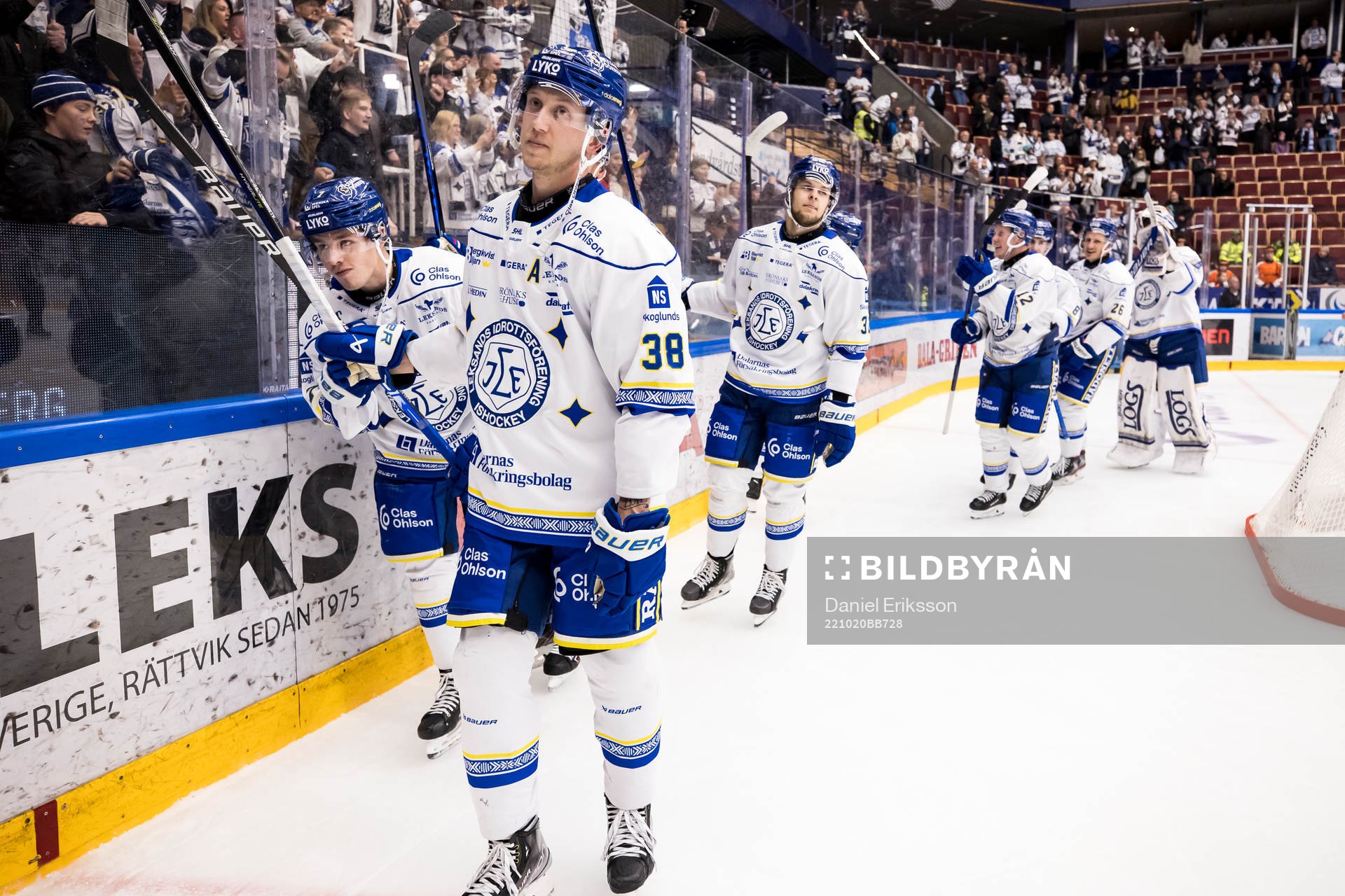 Leksands spelarna jublar