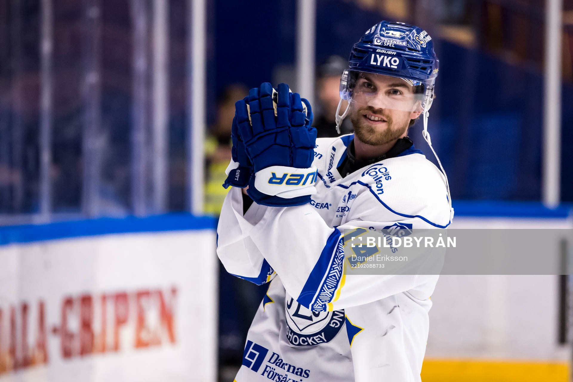 Leksands Oskar Lang jubel och utsedd till matchens krigare
