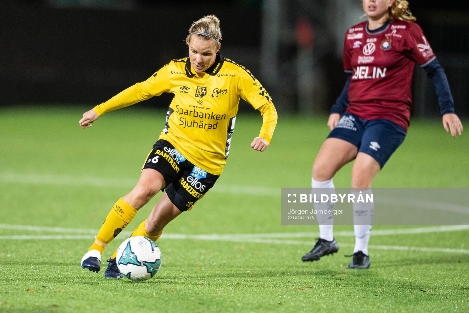 Elfsborgs Linda Westberg Carlsson under kvalmatch 2 till division 1 mellan Örgryte och Elfsborg den 20 oktober 2022 i Göteborg.