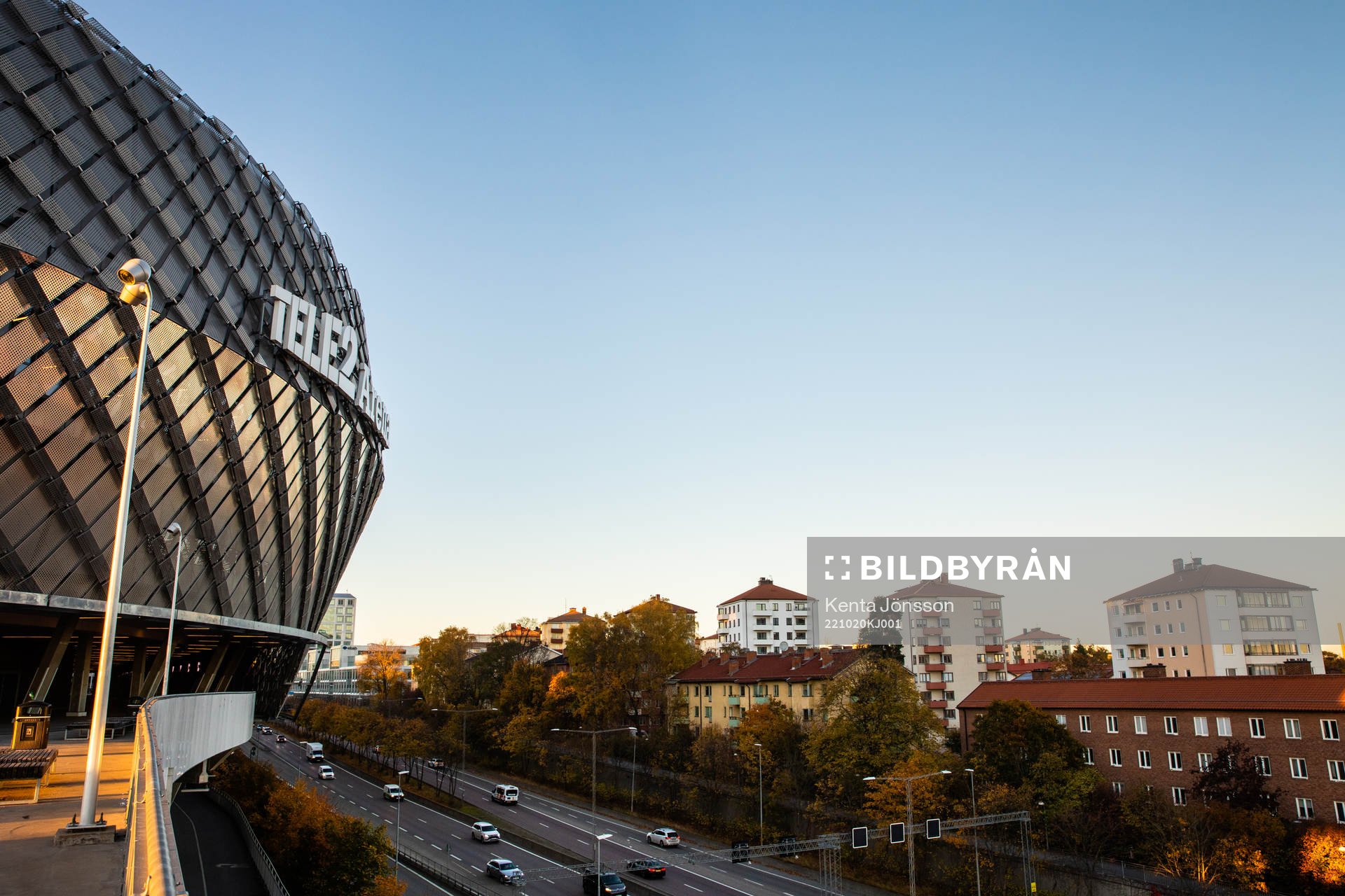 Exteriör av Tele2 Arena