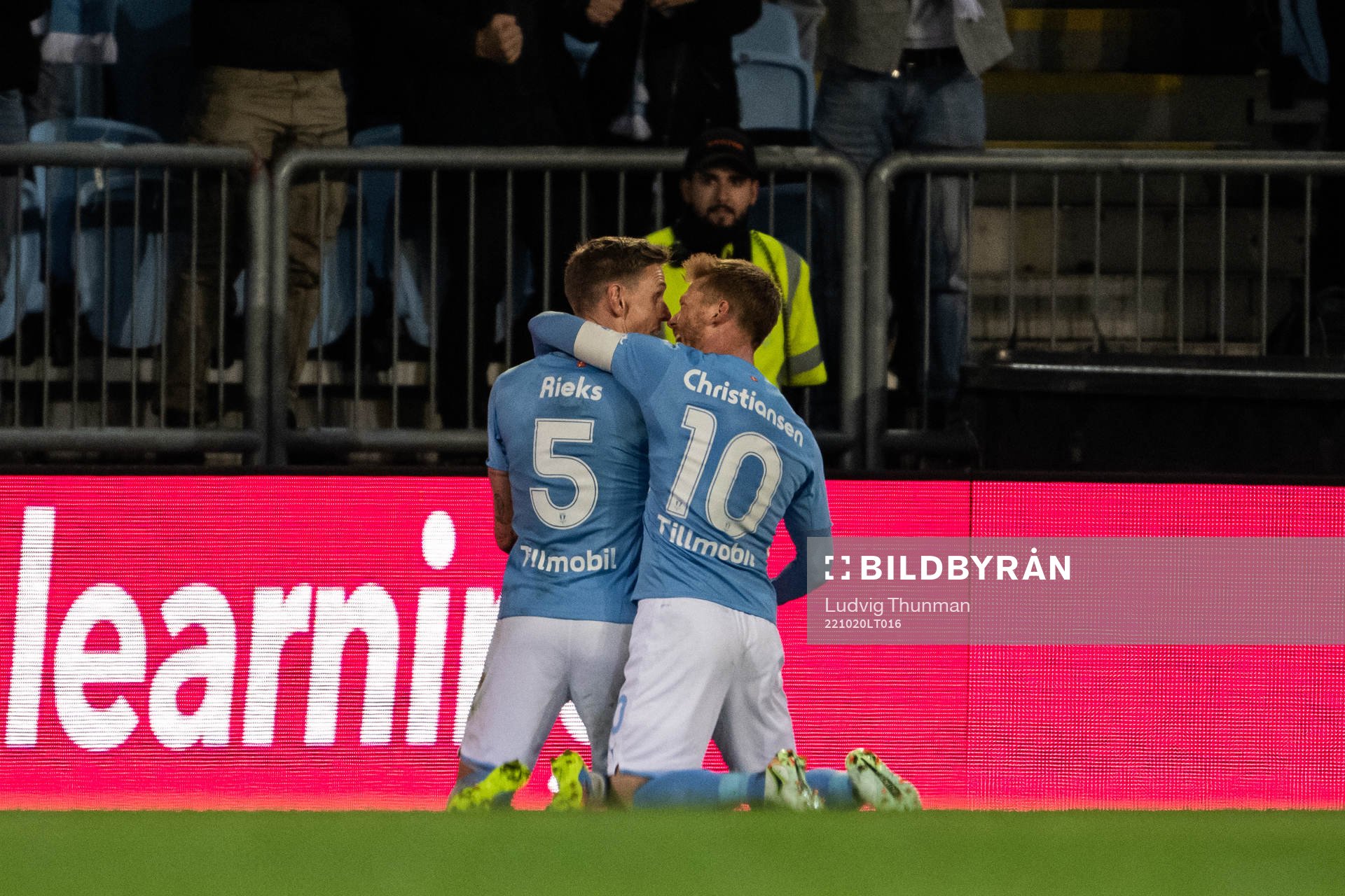 Malmö FFs Søren Rieks och Anders Christiansen jublar