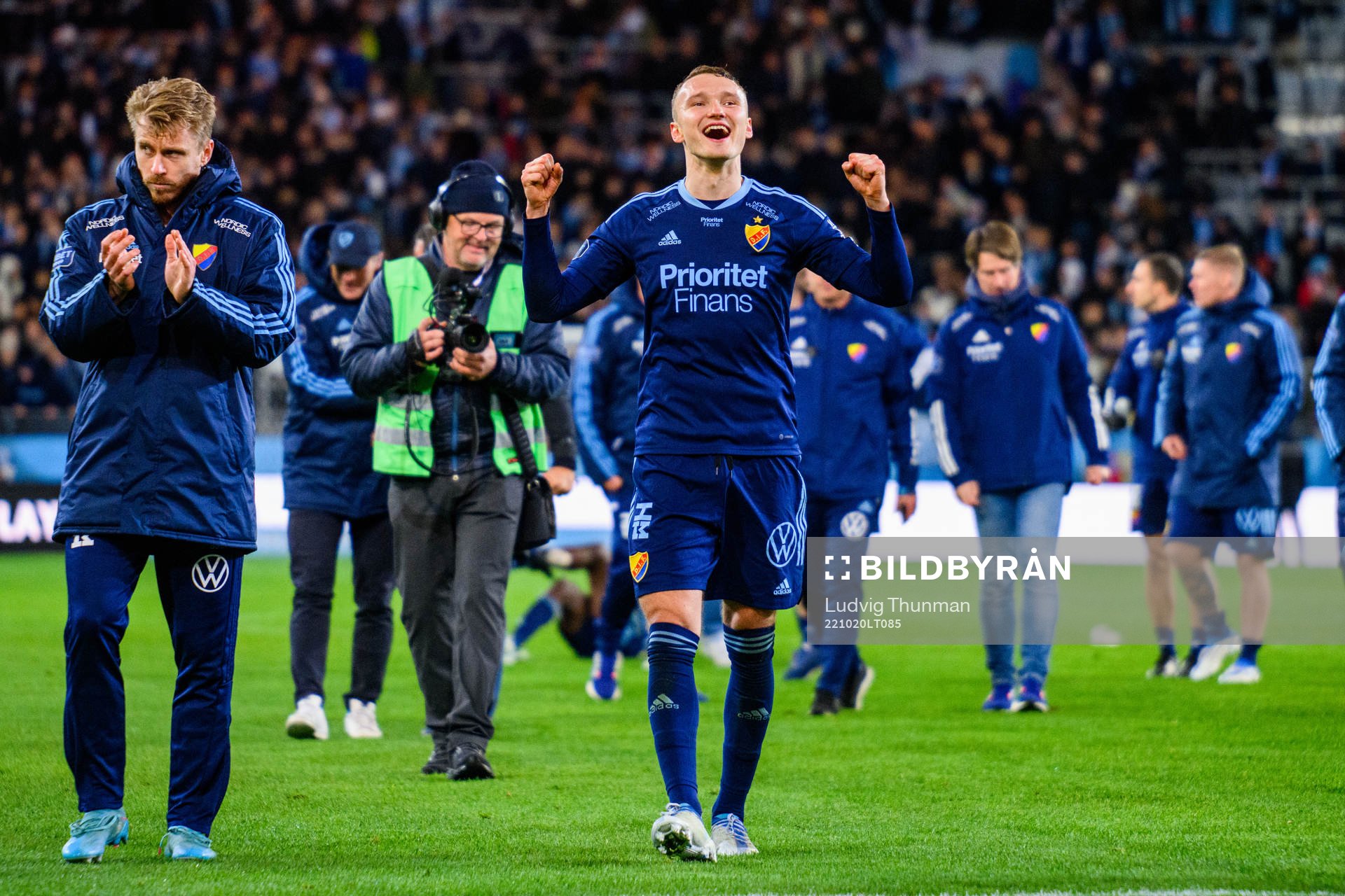 Djurgårdens Piotr Johansson jublar
