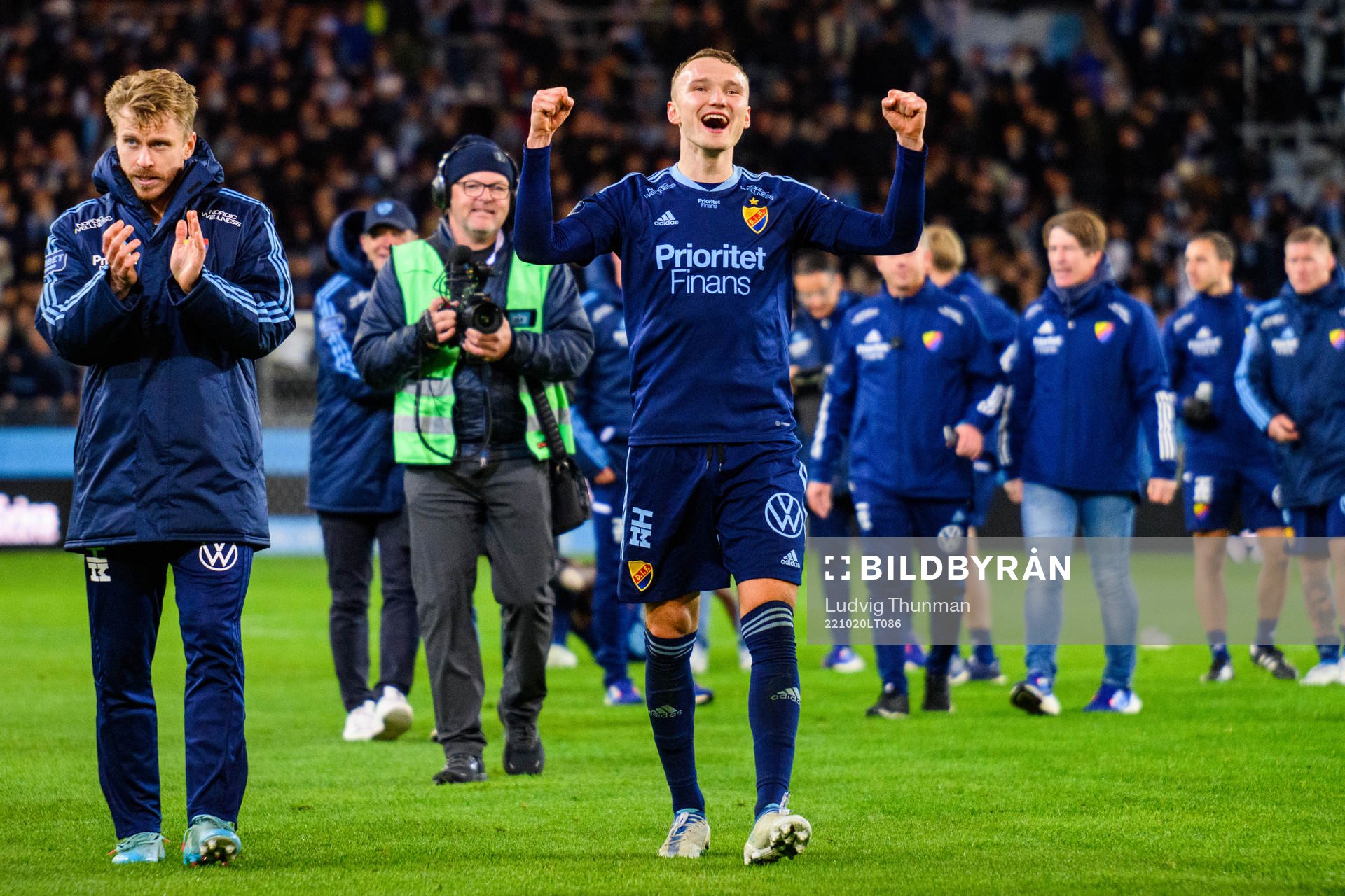Djurgårdens Piotr Johansson jublar